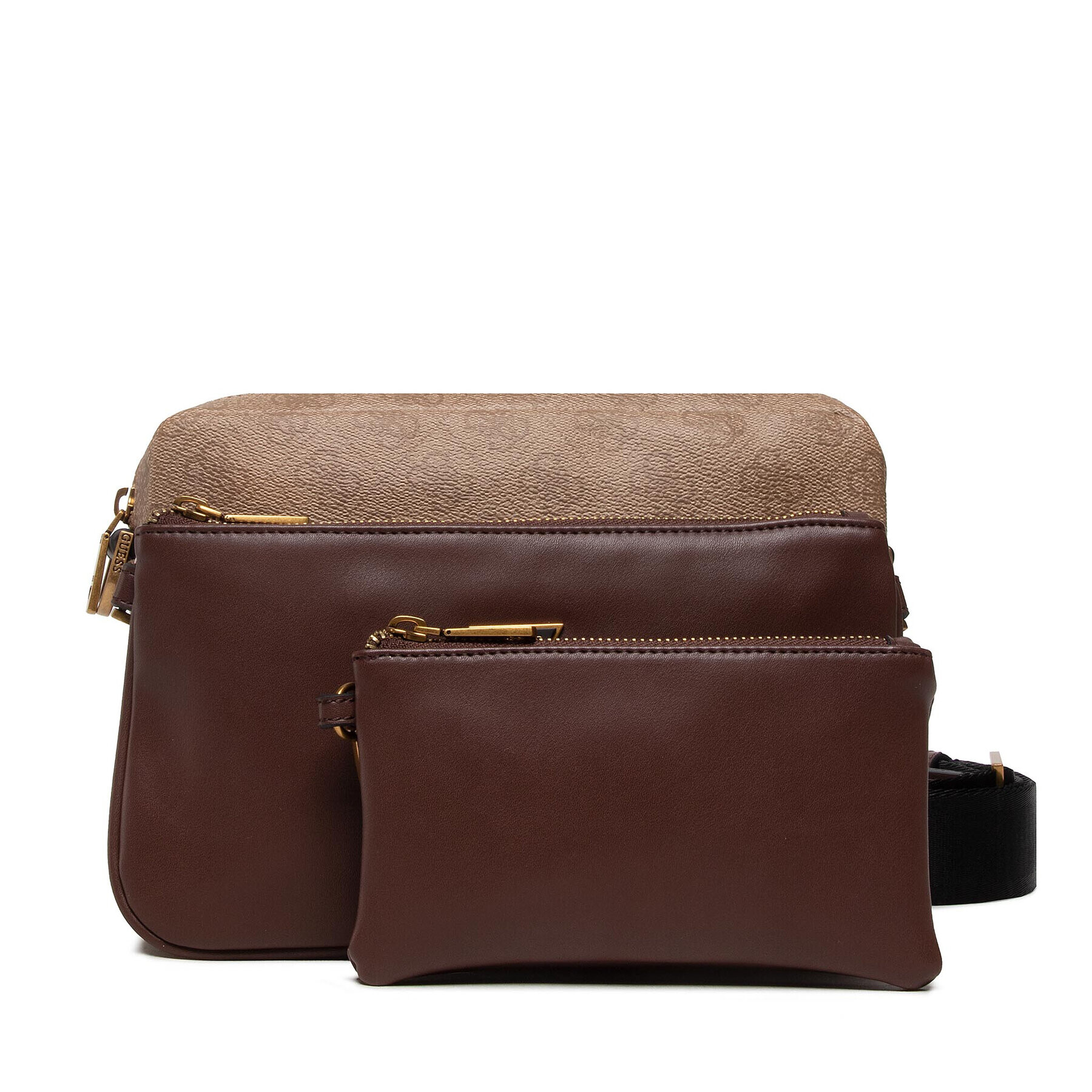 Guess Мъжка чантичка Vezzola Triple Pochette HMVZLA P2293 Бежов - Pepit.bg