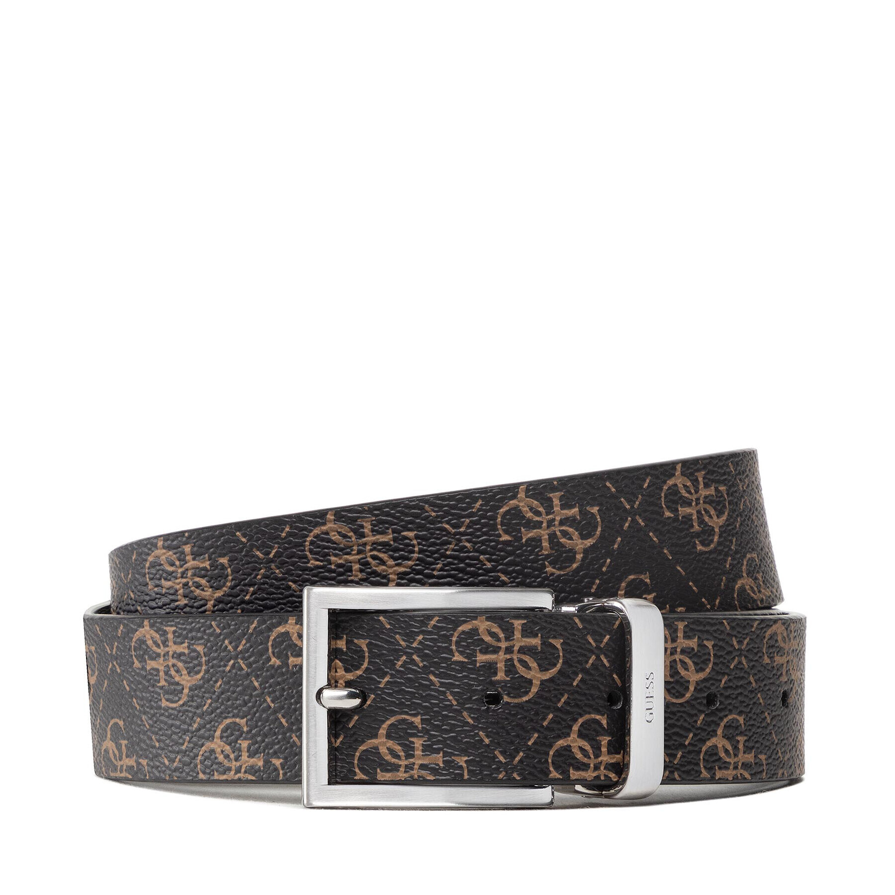 Guess Мъжки колан Vezzola Belt BM7541 LEA35 Черен - Pepit.bg