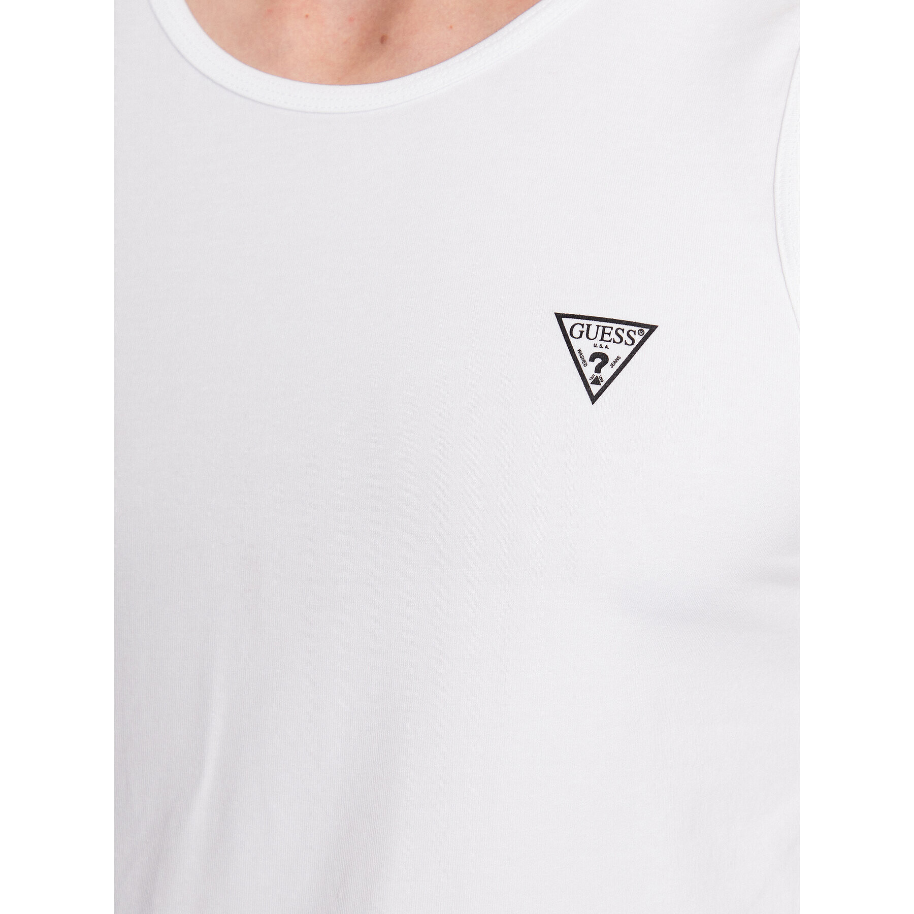 Guess Мъжки топ U97M02 K6YW1 Бял Regular Fit - Pepit.bg