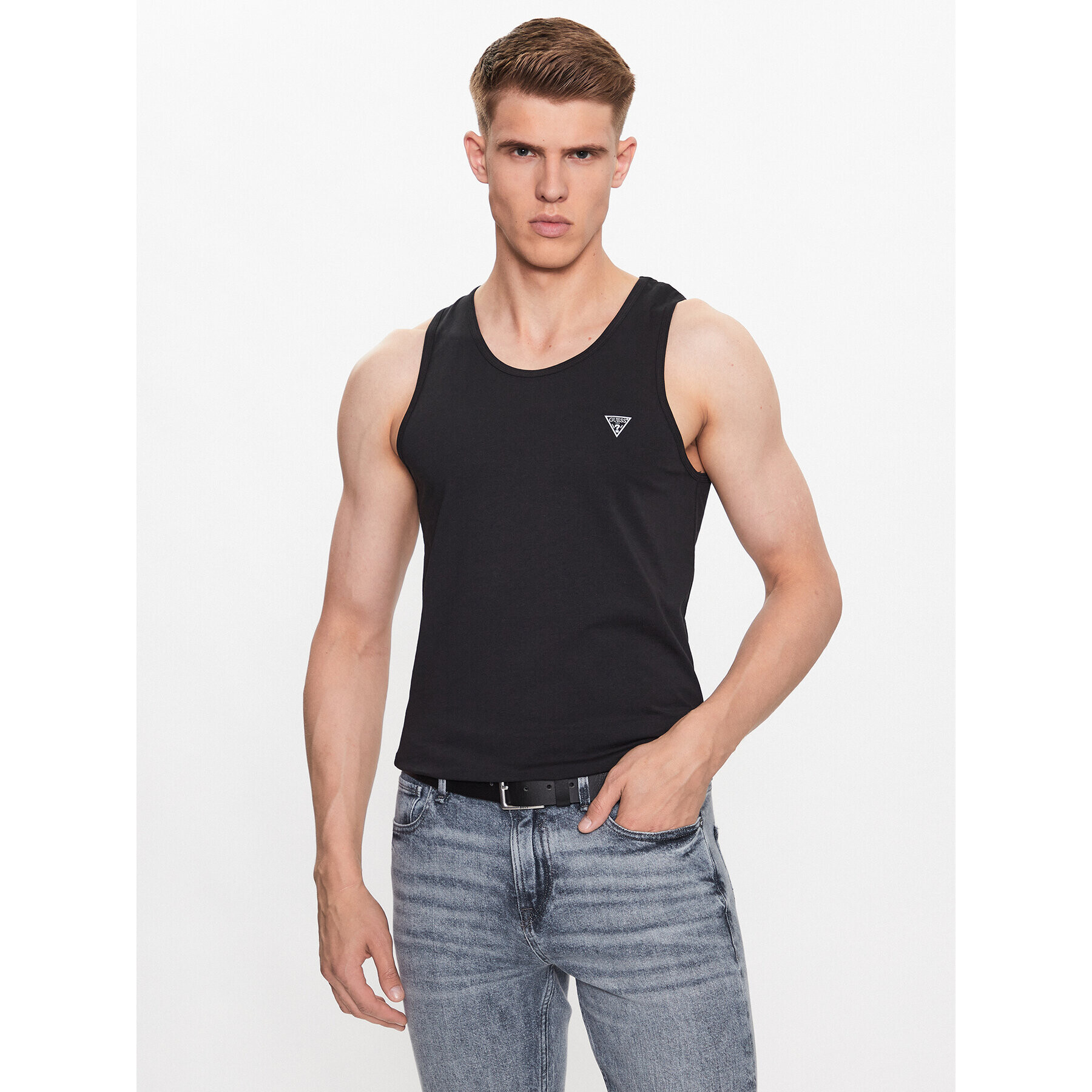 Guess Мъжки топ U97M02 K6YW1 Черен Regular Fit - Pepit.bg
