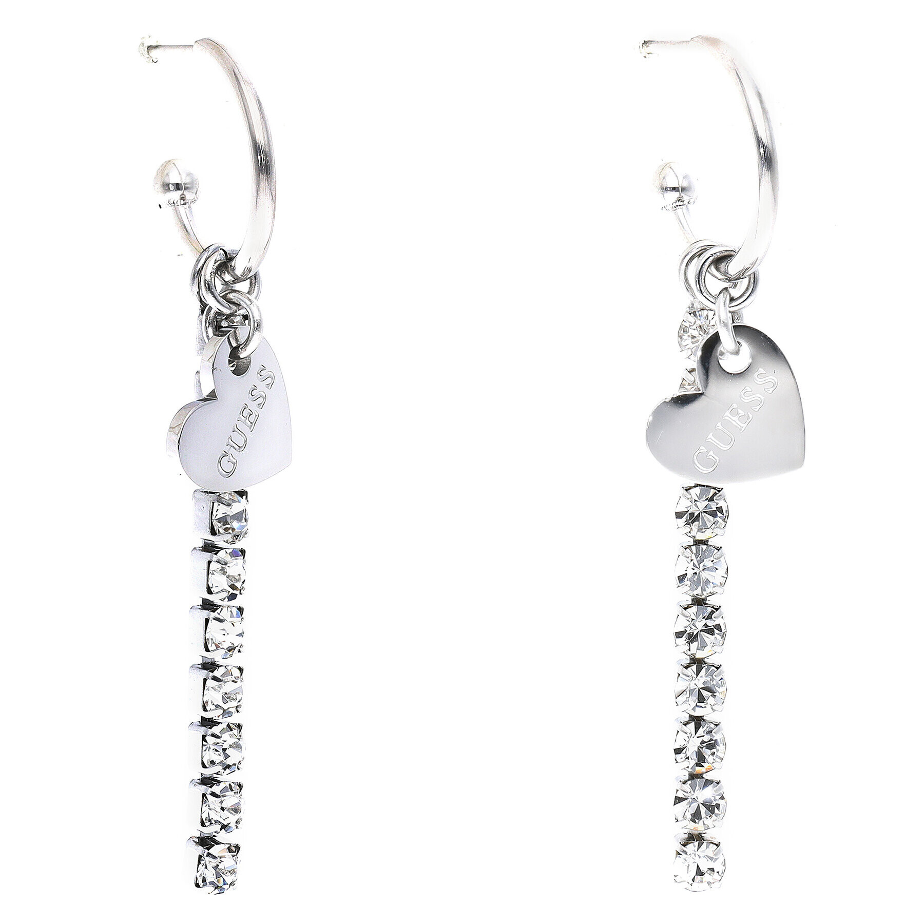 Guess Обици JUBE01 079JW Сребрист - Pepit.bg
