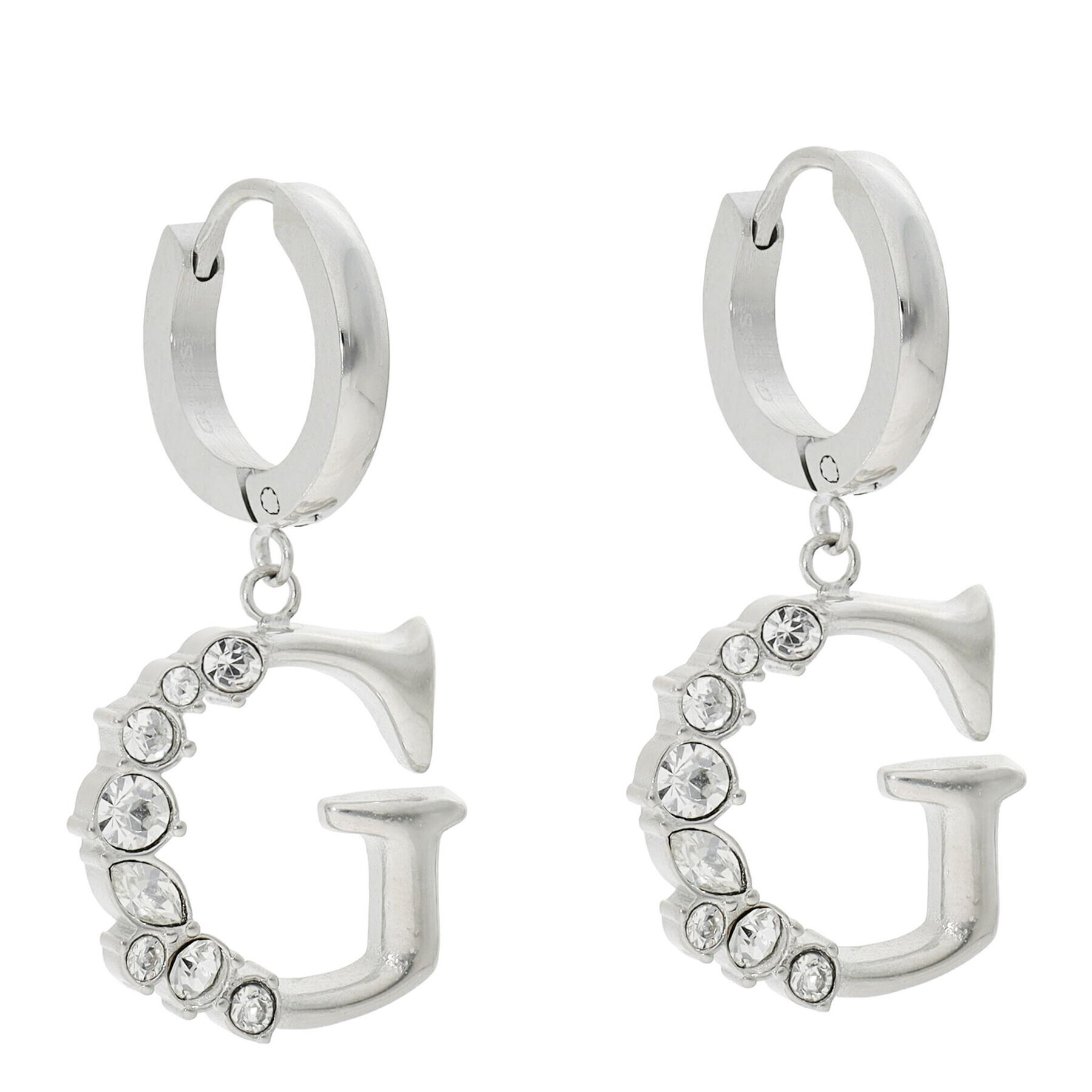 Guess Обици JUBE01 110JW Сребрист - Pepit.bg