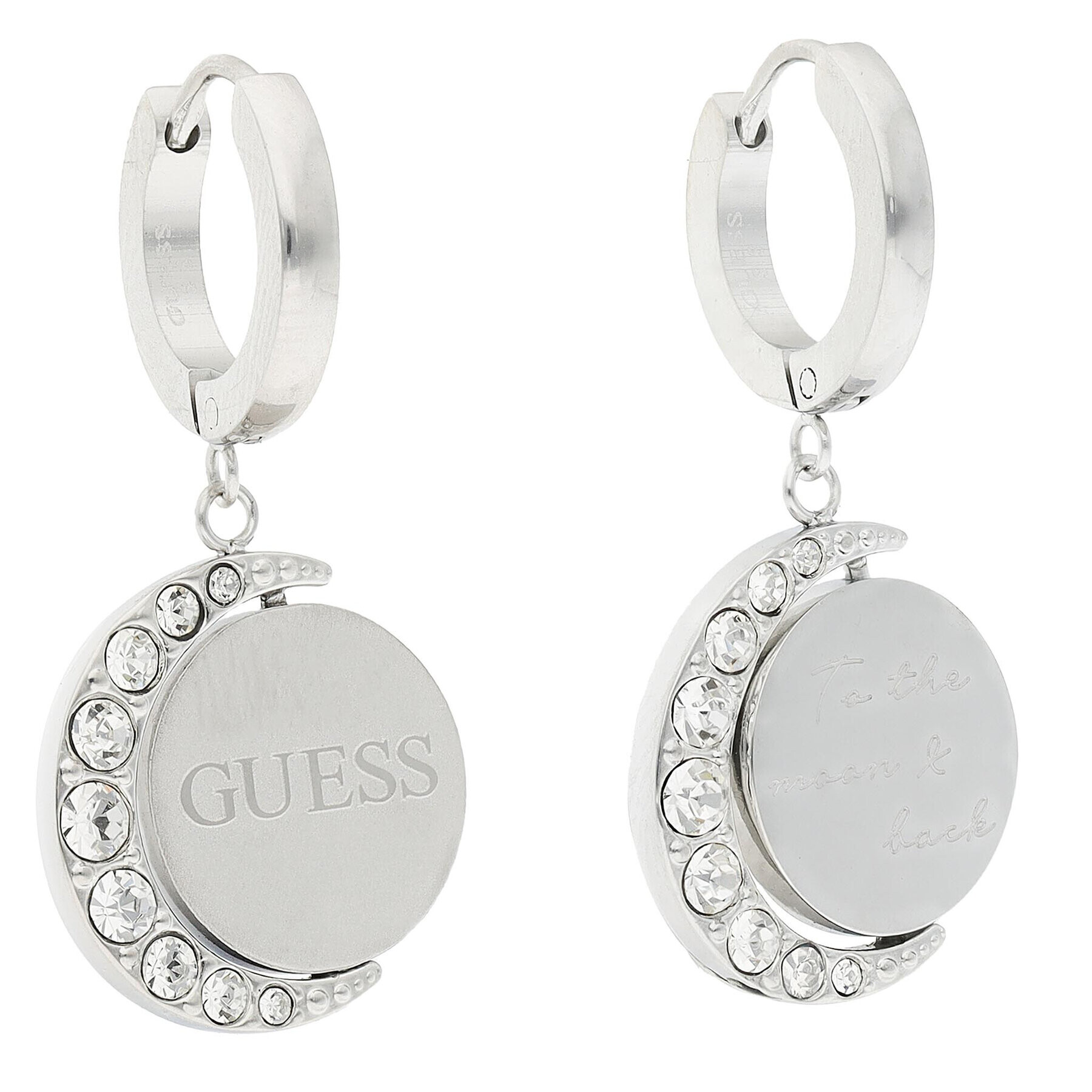 Guess Обици JUBE01 192JW Сребрист - Pepit.bg