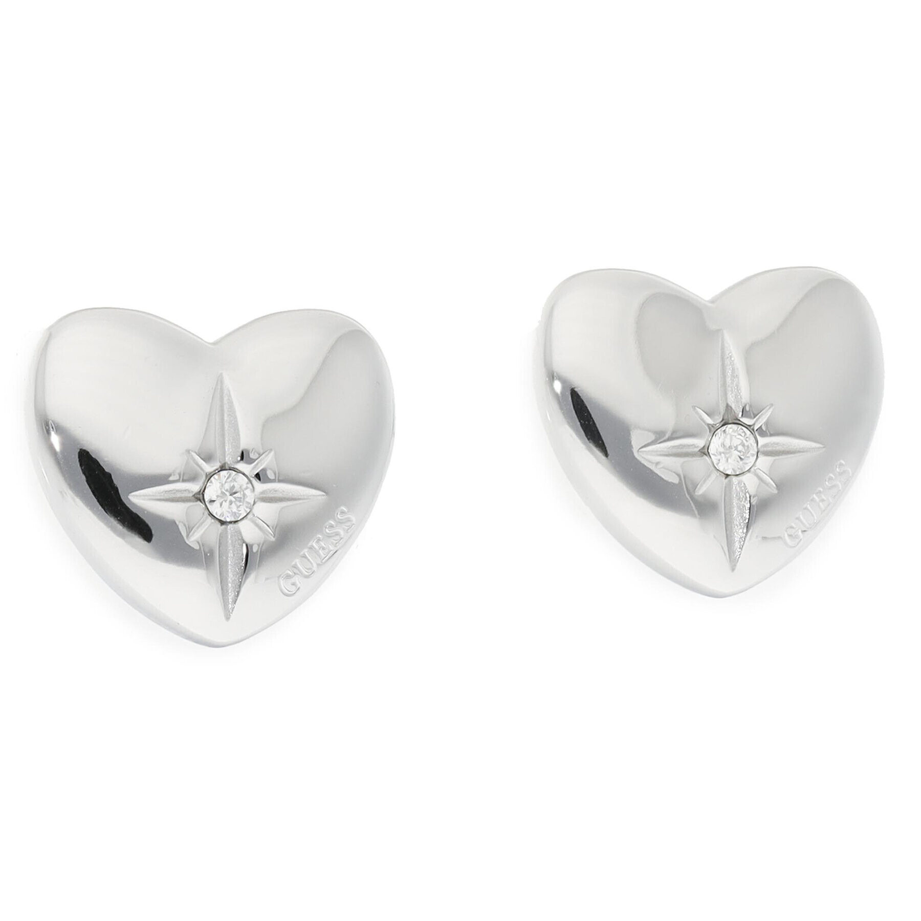 Guess Обици JUBE01 445JW Сребрист - Pepit.bg