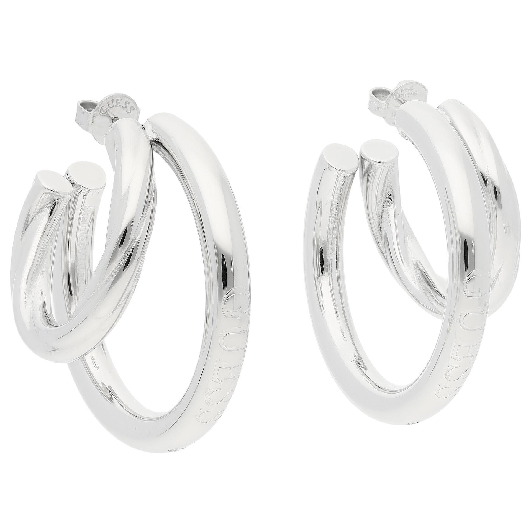 Guess Обици JUBE70 018JW Сребрист - Pepit.bg