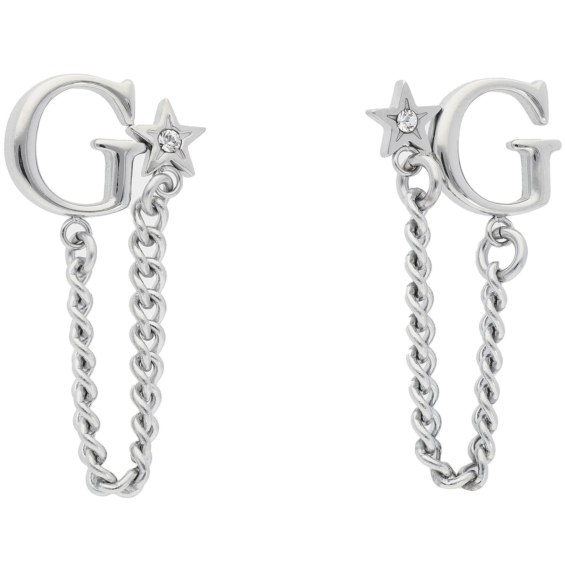 Guess Обици JUBE70 156JW Сребрист - Pepit.bg