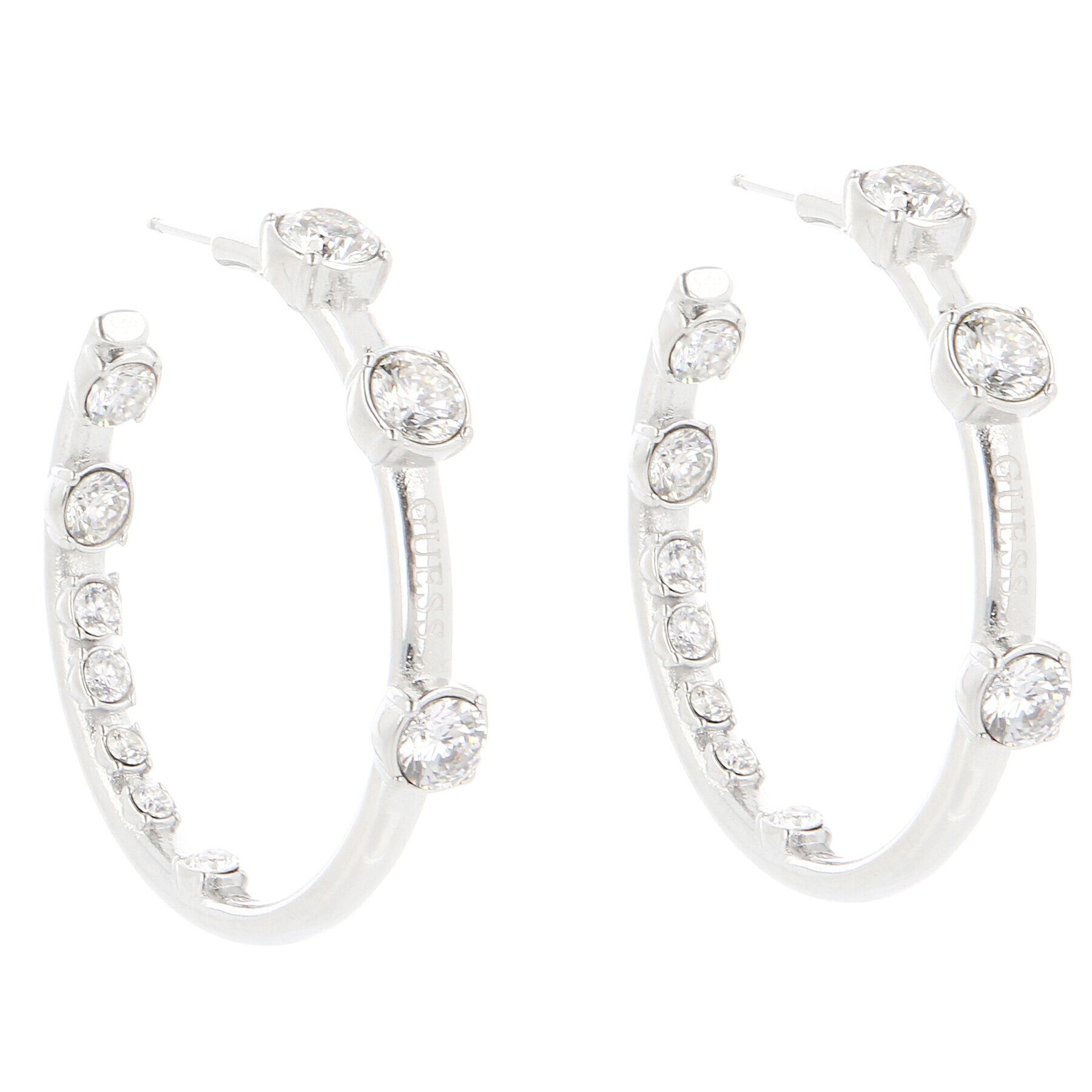 Guess Обици JUBE01 405JW Сребрист - Pepit.bg
