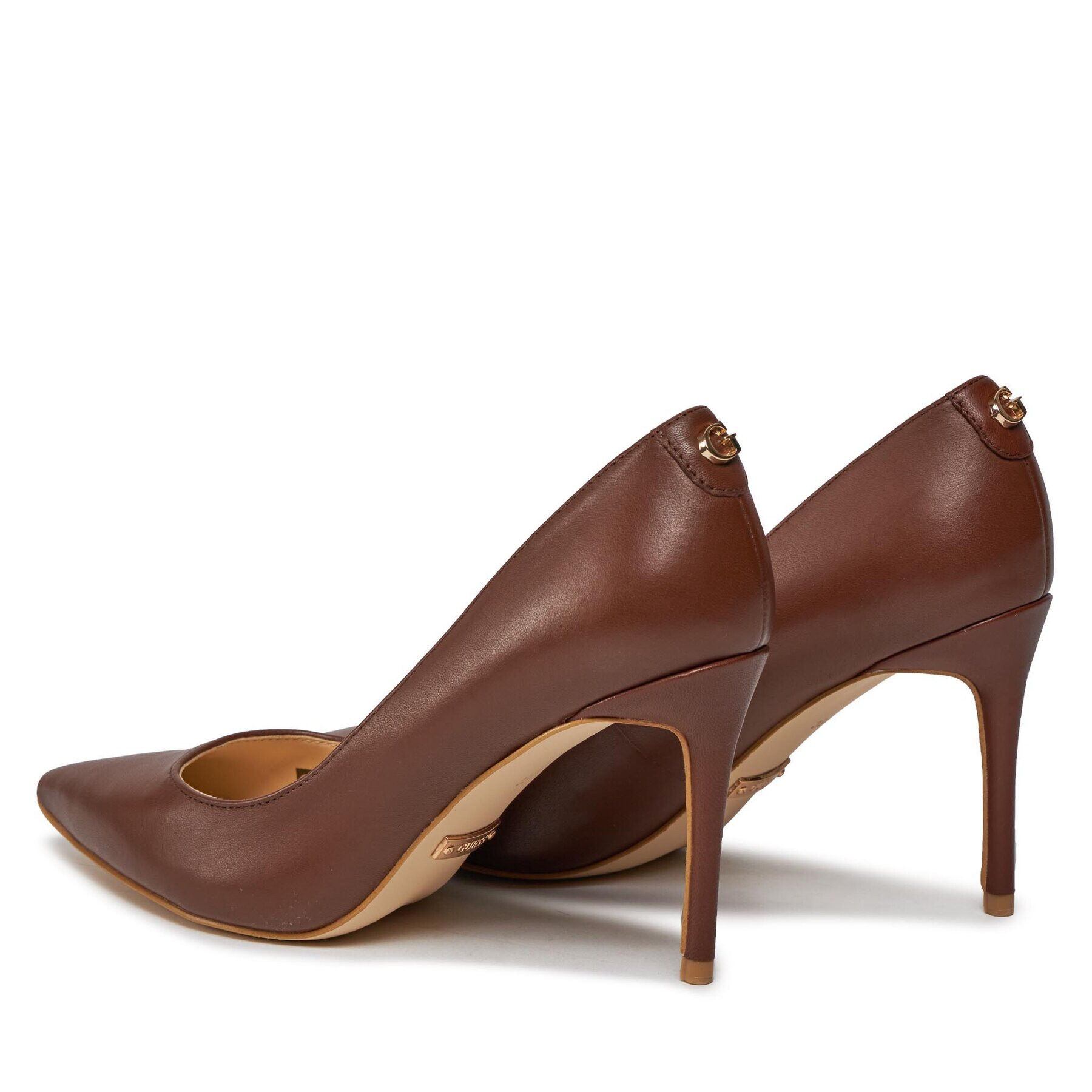 Guess Обувки на ток FL8RI4 LEA08 Кафяв - Pepit.bg