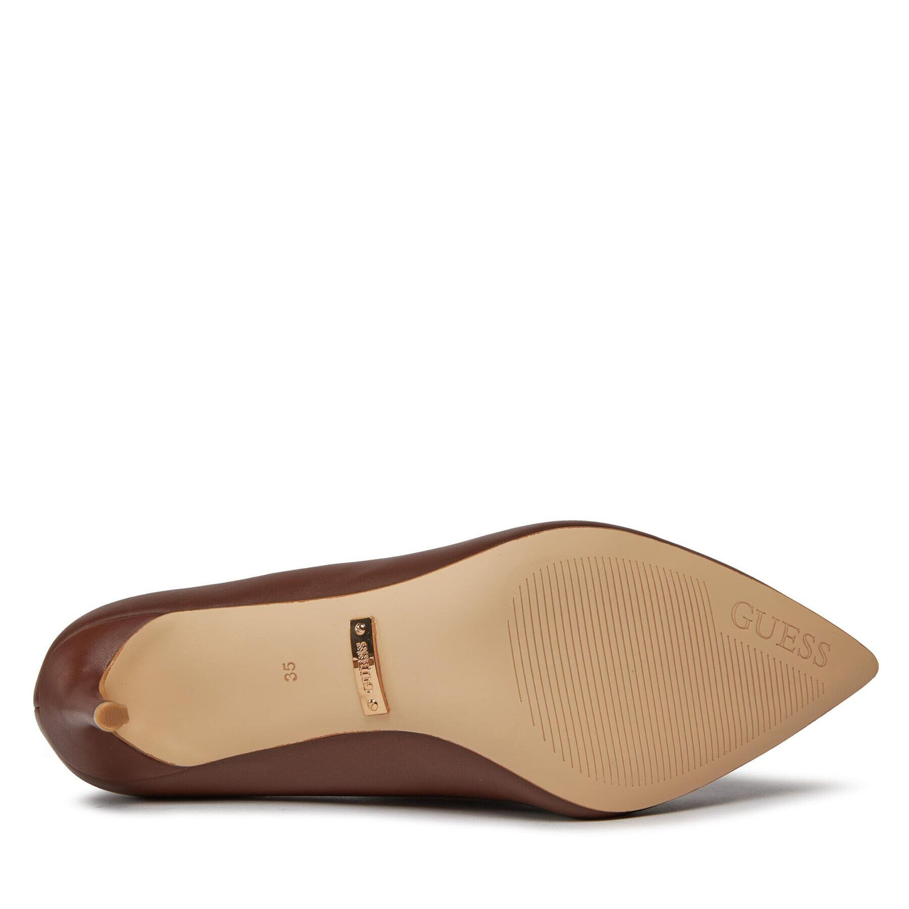 Guess Обувки на ток FL8RI4 LEA08 Кафяв - Pepit.bg