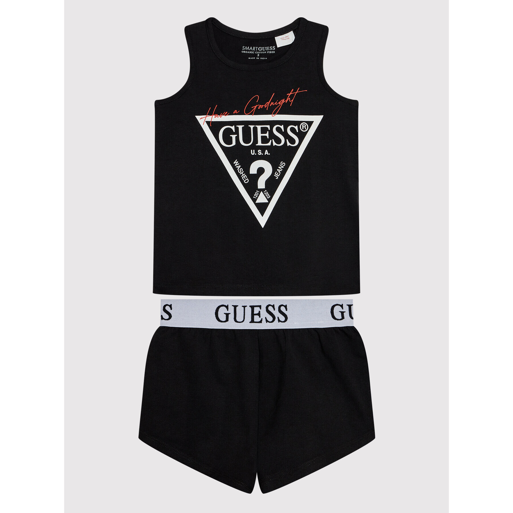 Guess Пижама J1BG00 J1311 Черен Regular Fit - Pepit.bg