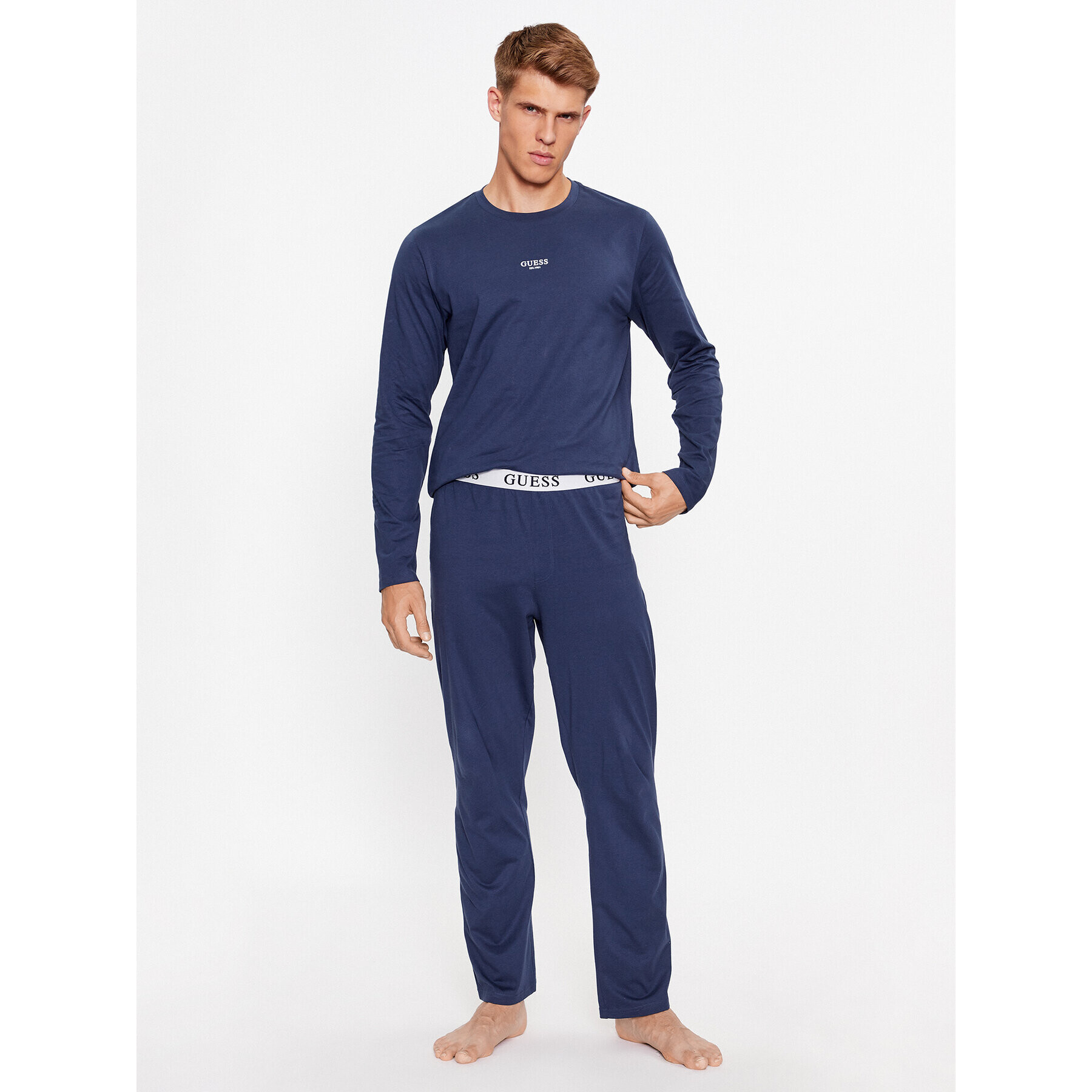 Guess Пижама U2BX00 KBZG0 Син Regular Fit - Pepit.bg