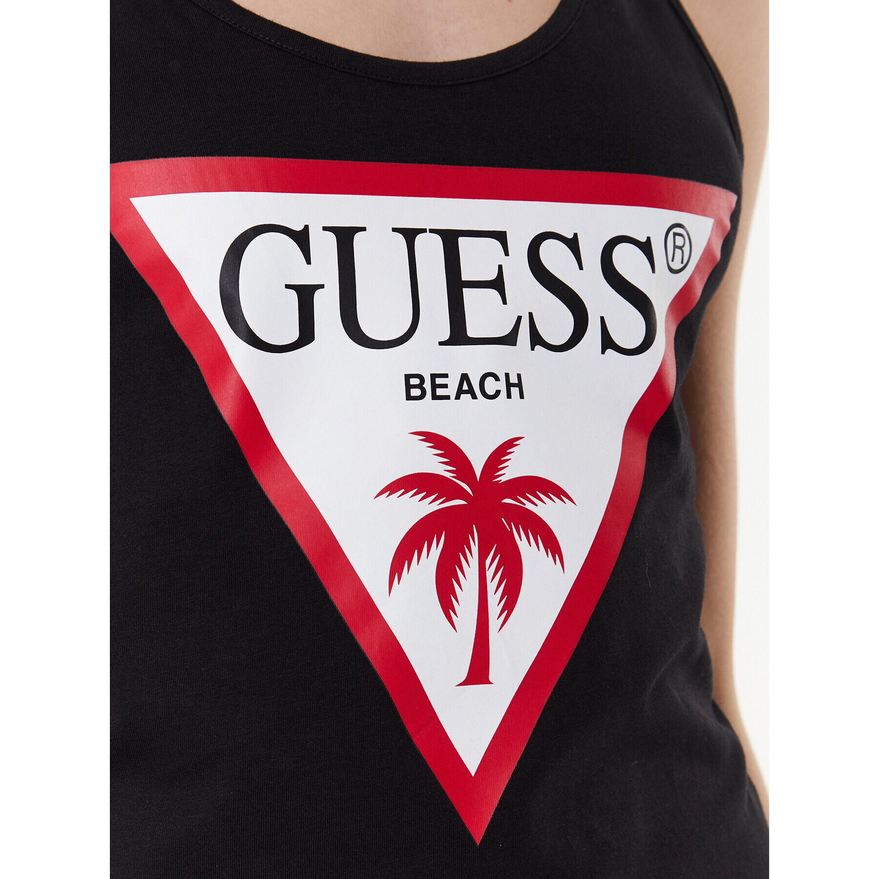 Guess Плажна рокля Logo E3GP03 JA914 Черен Regular Fit - Pepit.bg