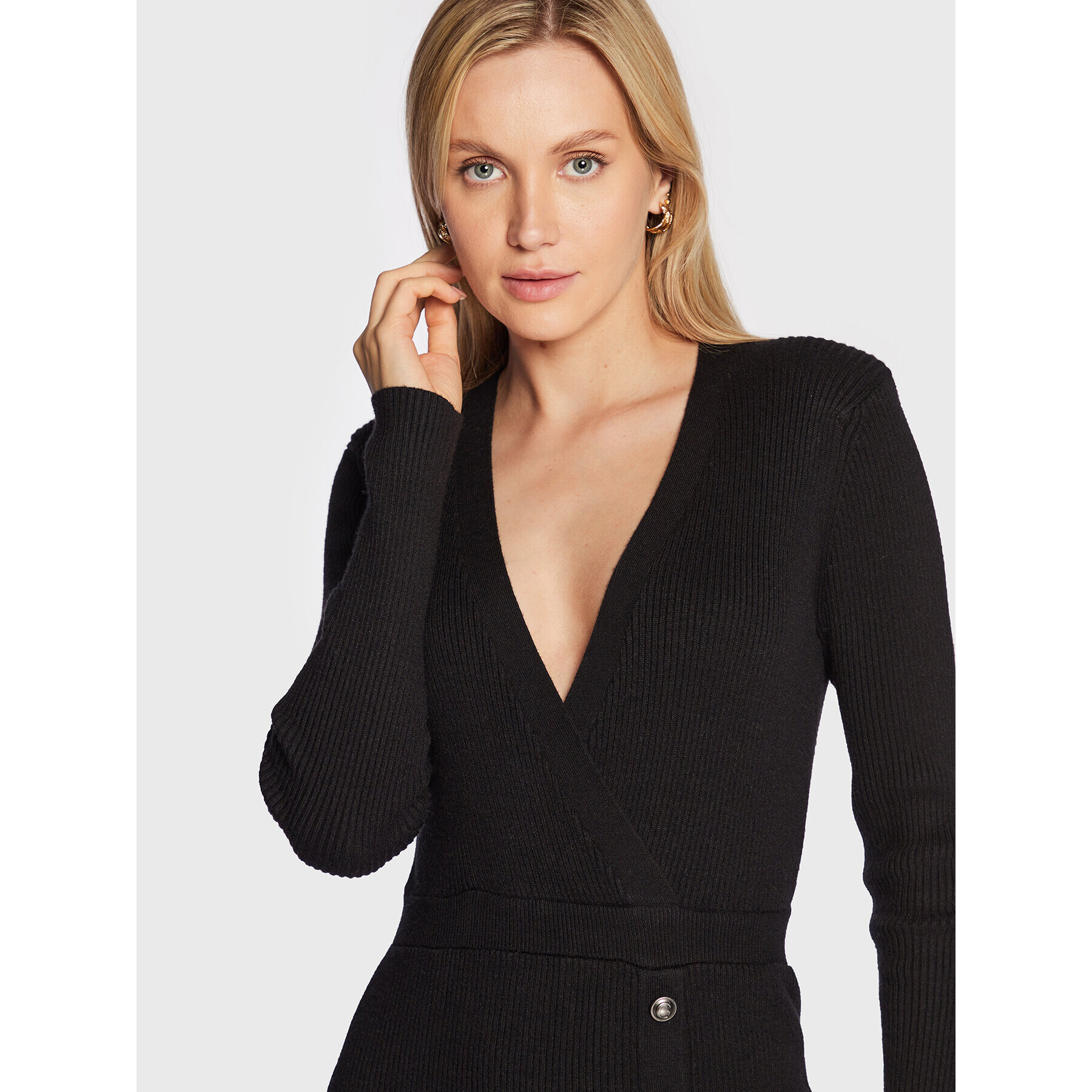 Guess Плетена рокля Alexandra W2BK39 Z2V42 Черен Slim Fit - Pepit.bg