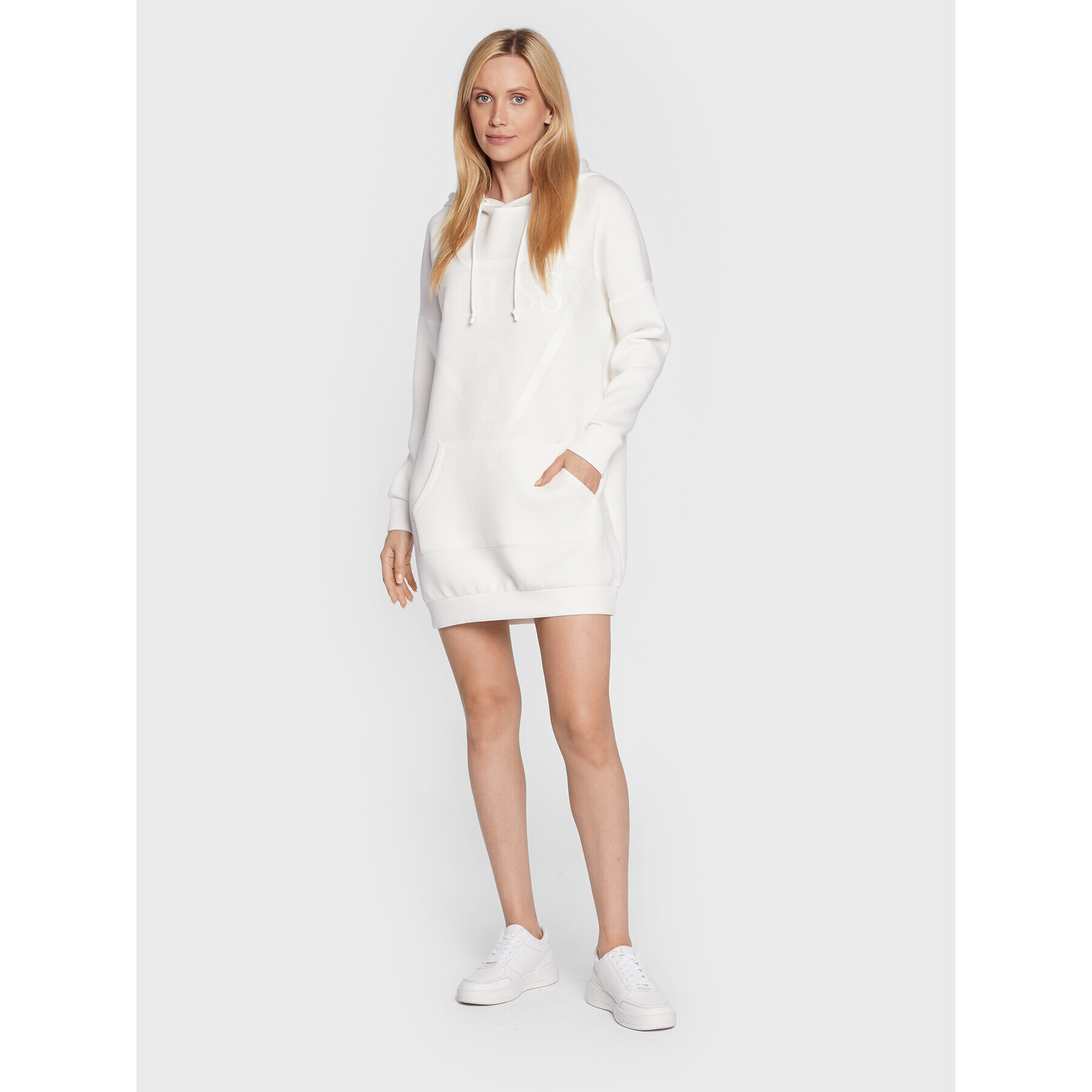 Guess Плетена рокля Alisa V2YQ12 KAMN2 Бял Regular Fit - Pepit.bg
