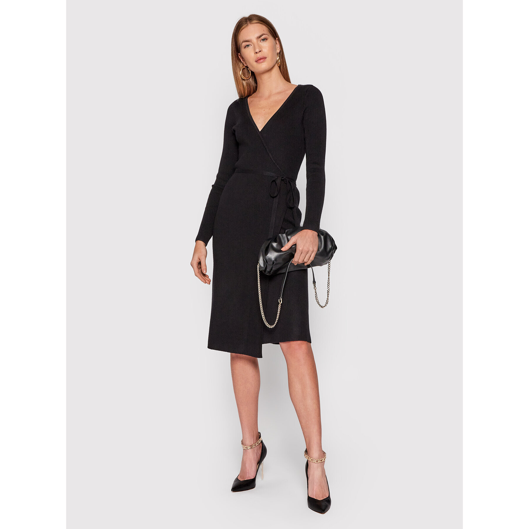 Guess Плетена рокля Everly W0RK51 R2BF3 Черен Regular Fit - Pepit.bg