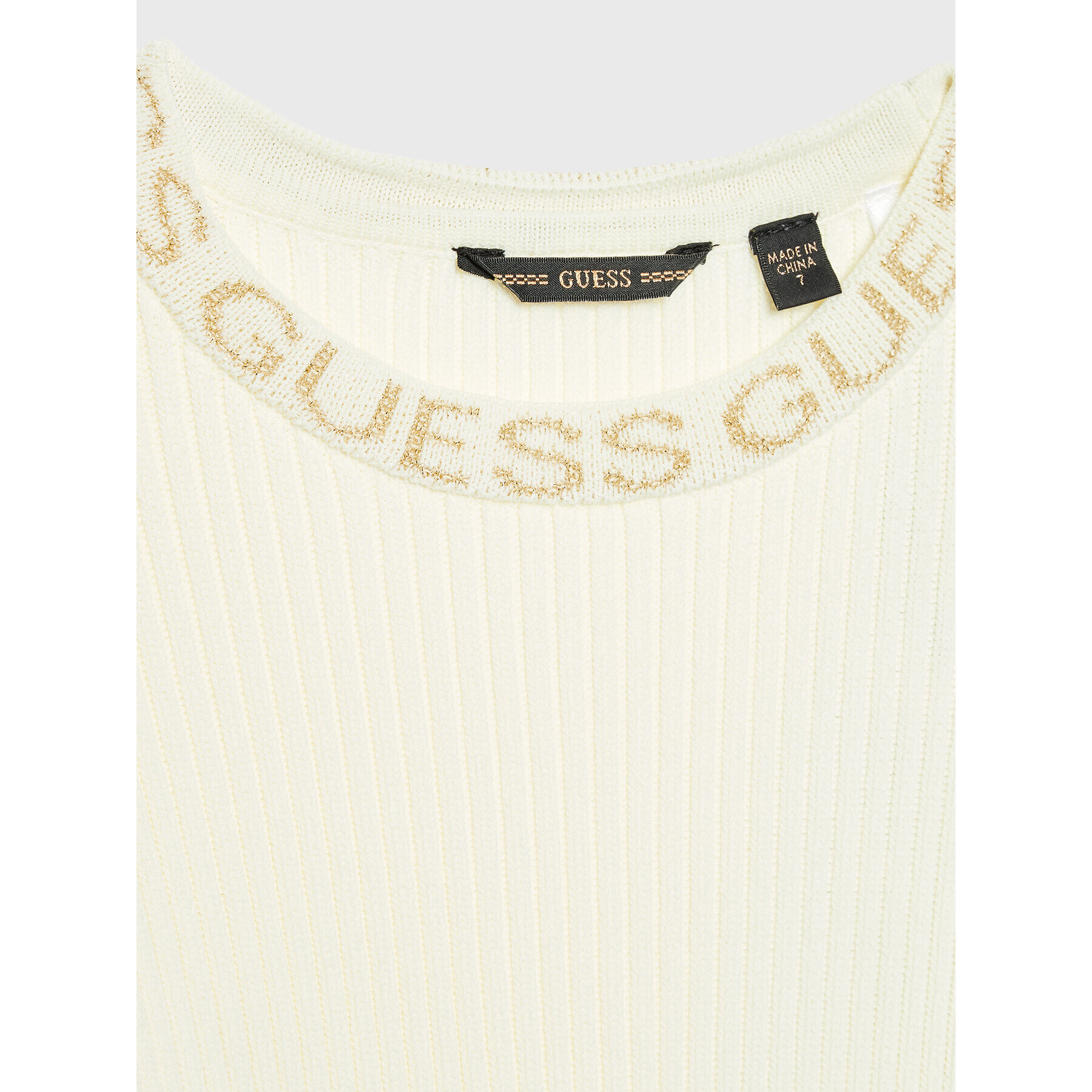 Guess Плетена рокля J2BK02 Z3210 Бял Slim Fit - Pepit.bg