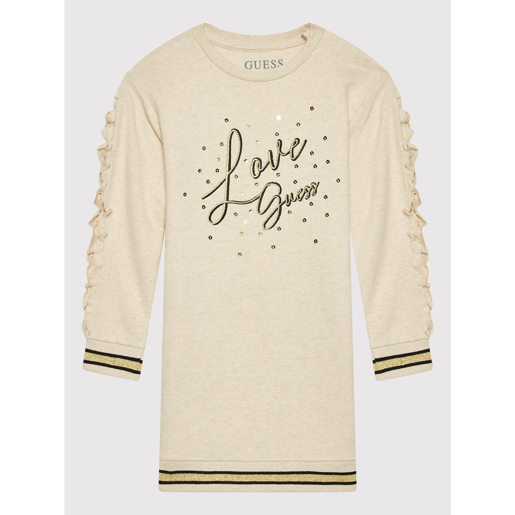 Guess Плетена рокля K1BK09 KAV40 Бежов Regular Fit - Pepit.bg