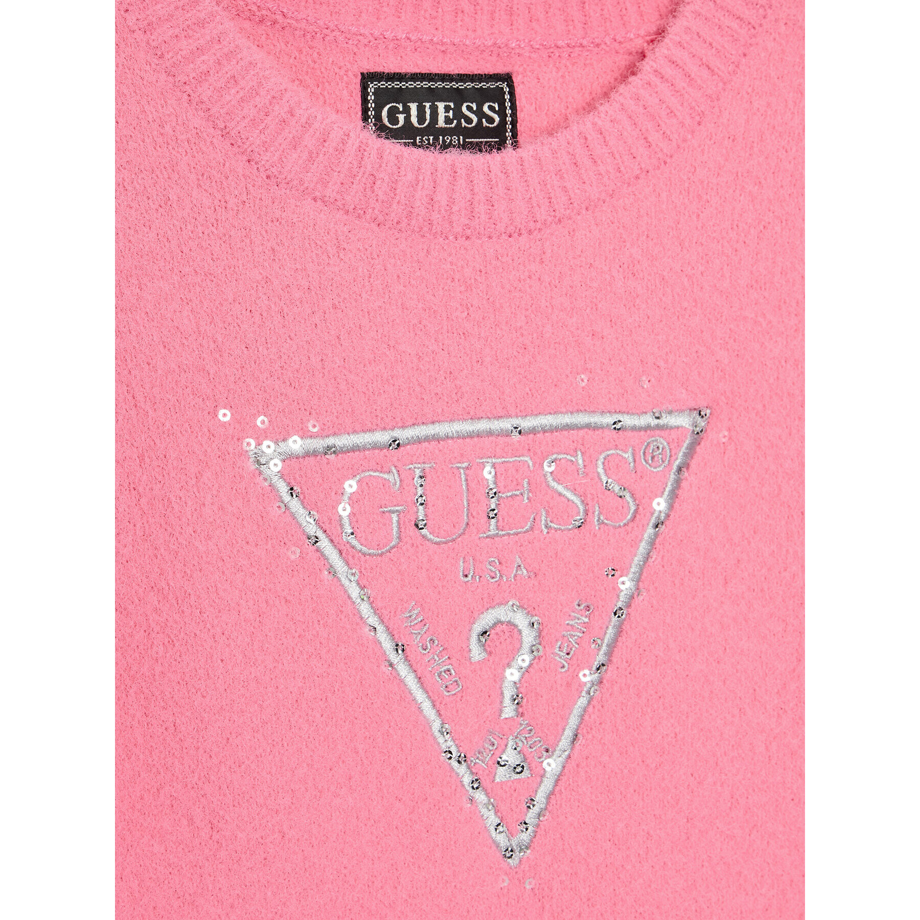 Guess Плетена рокля K2BK00 Z3220 Розов Regular Fit - Pepit.bg