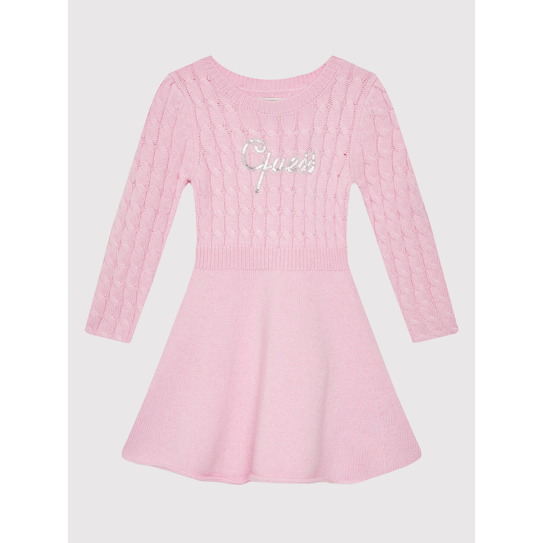 Guess Плетена рокля K2BK02 Z2V70 Розов Regular Fit - Pepit.bg