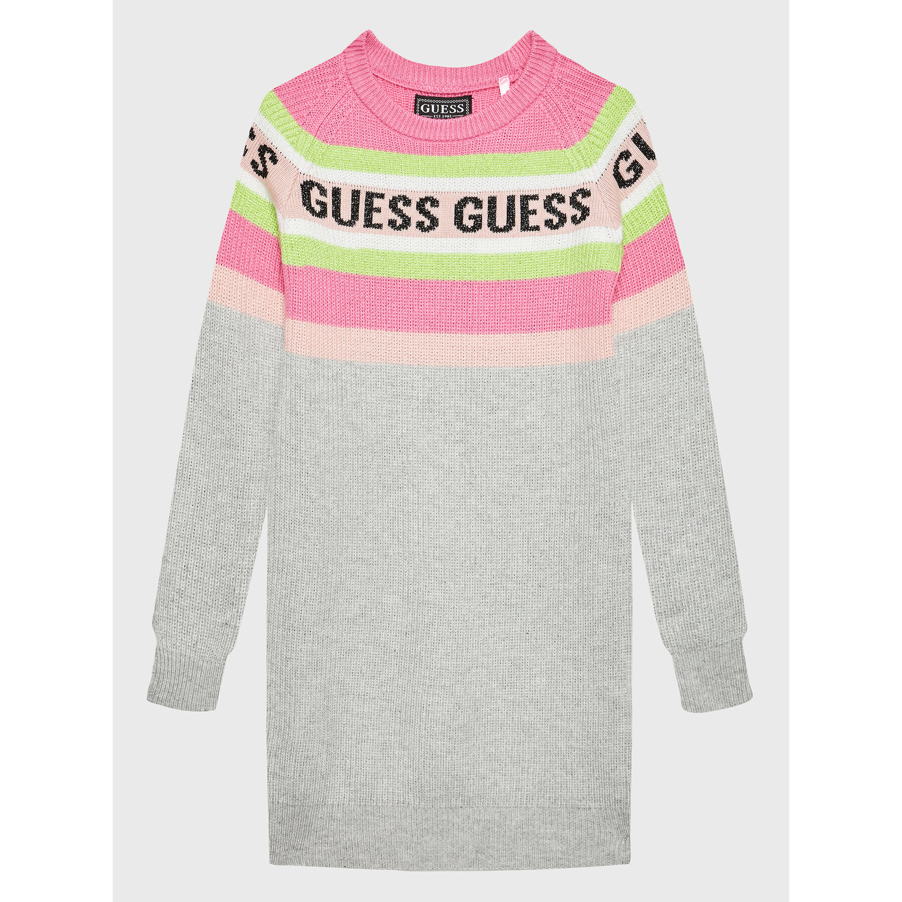 Guess Плетена рокля K2BK03 Z2V80 Сив Regular Fit - Pepit.bg