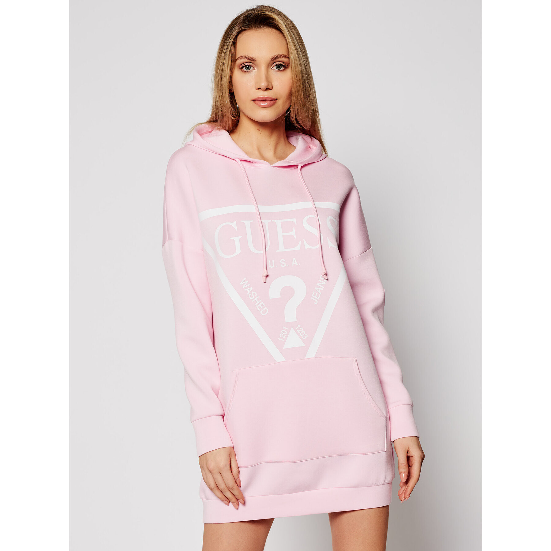Guess Плетена рокля O1GA32 KAMN2 Розов Relaxed Fit - Pepit.bg