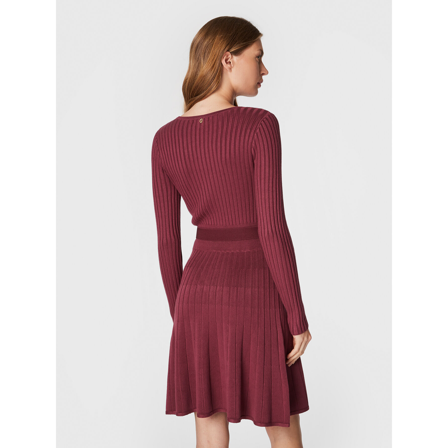 Guess Плетена рокля W2BK29 Z2YJ2 Бордо Regular Fit - Pepit.bg