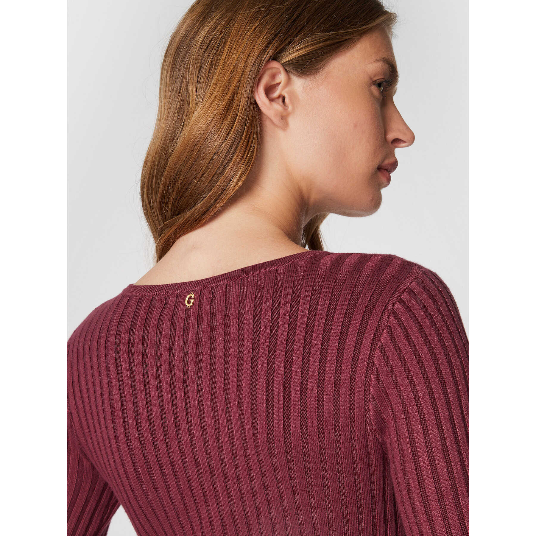 Guess Плетена рокля W2BK29 Z2YJ2 Бордо Regular Fit - Pepit.bg