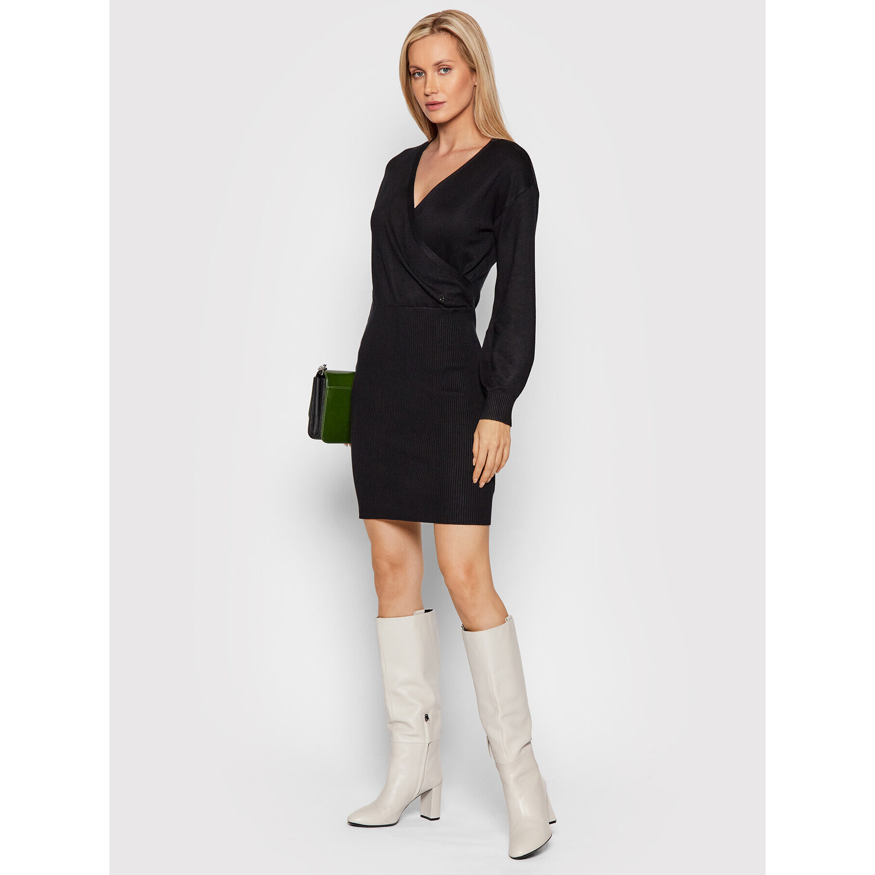 Guess Плетена рокля W2RK26 Z2V62 Черен Regular Fit - Pepit.bg