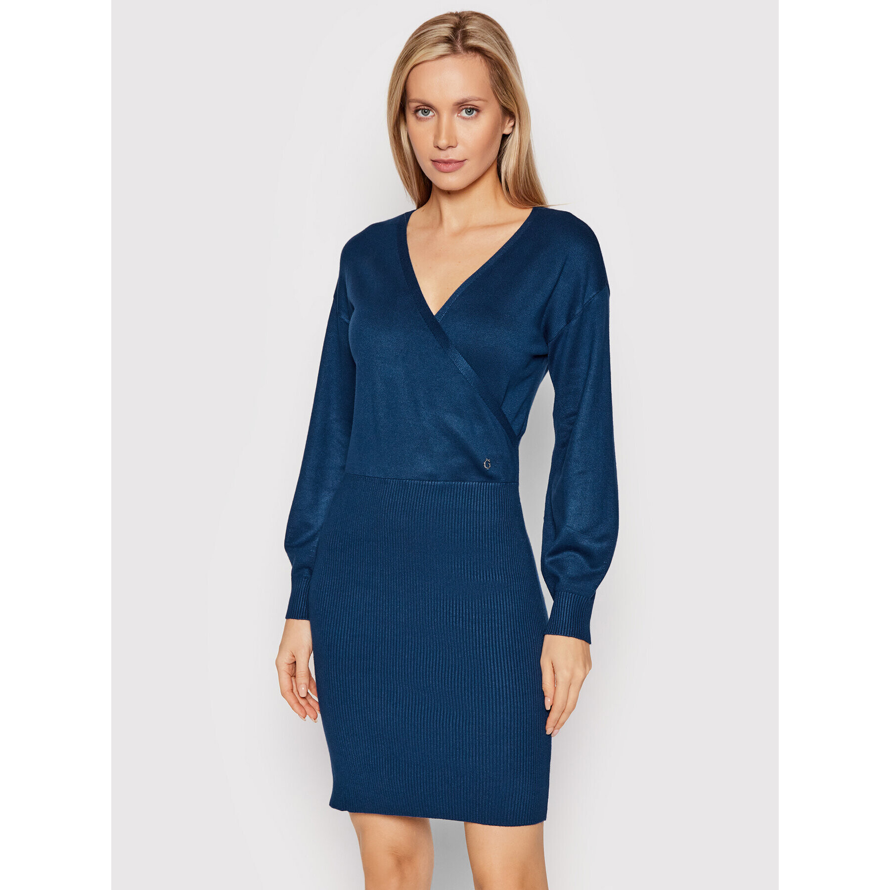 Guess Плетена рокля W2RK26 Z2V62 Син Regular Fit - Pepit.bg