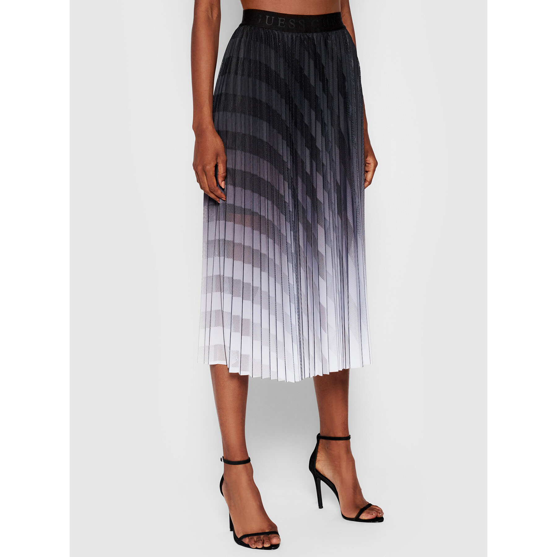 Guess Плисирана пола Doyle W1YD0R KAS30 Черен Regular Fit - Pepit.bg
