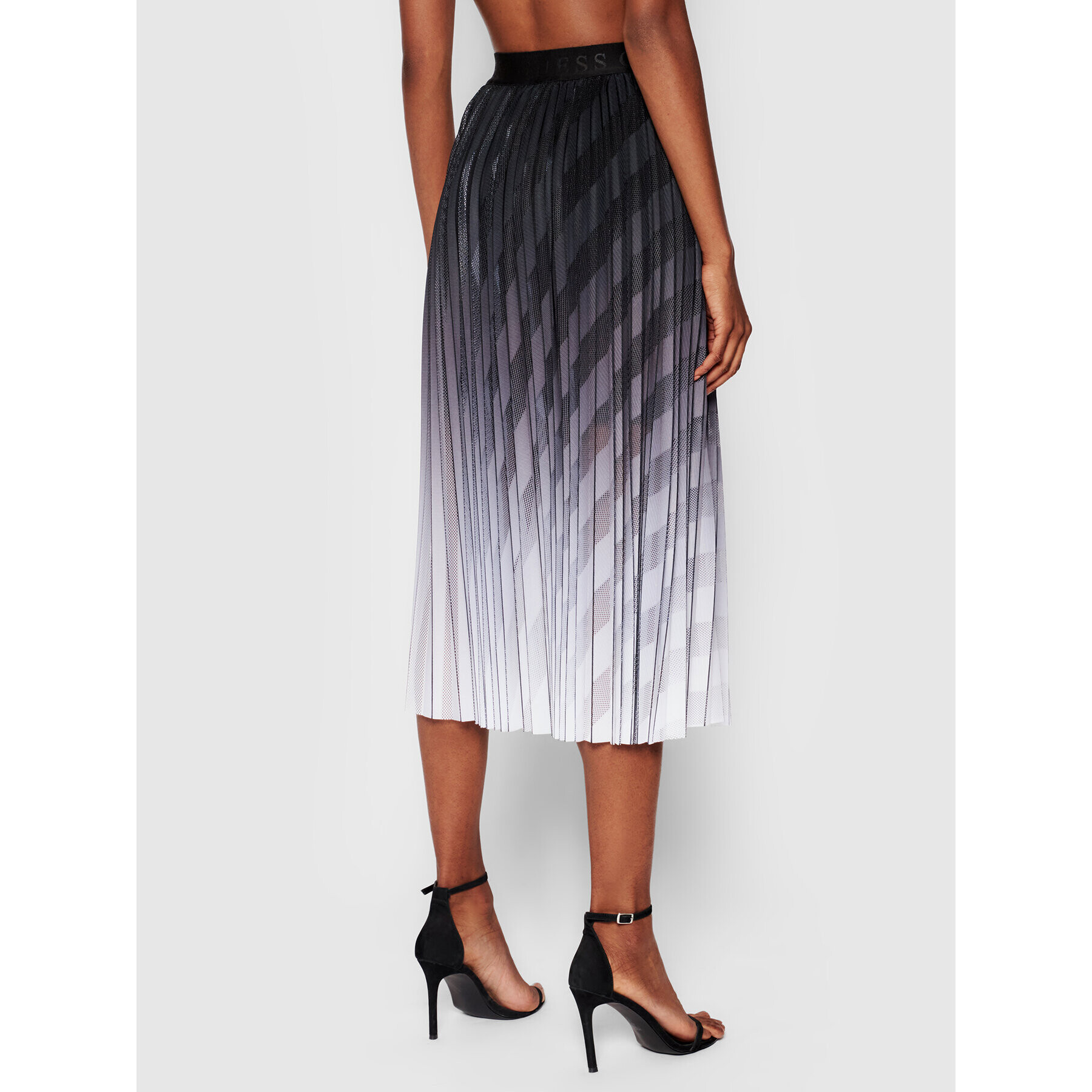 Guess Плисирана пола Doyle W1YD0R KAS30 Черен Regular Fit - Pepit.bg