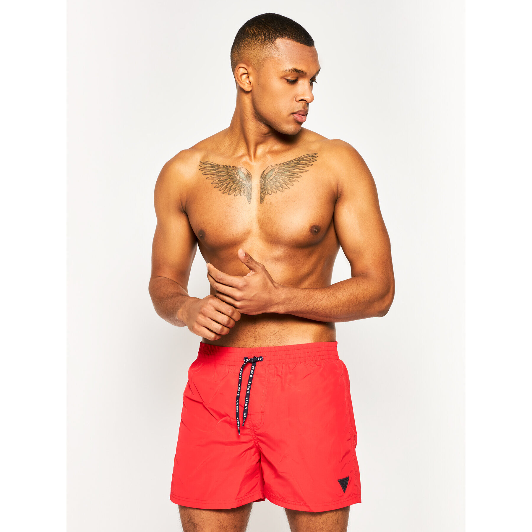 Guess Плувни шорти F02T00 TEL27 Червен Regular Fit - Pepit.bg