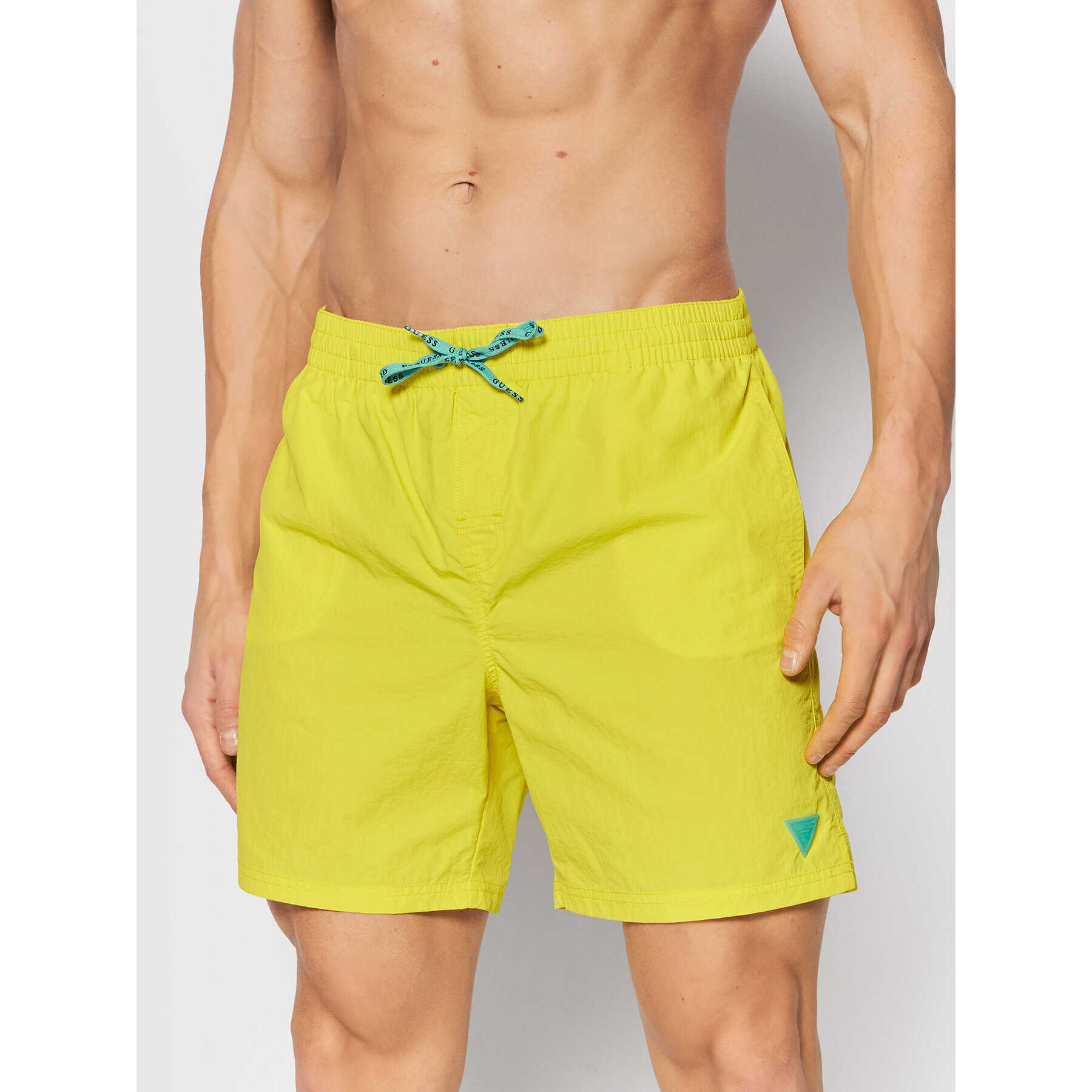 Guess Плувни шорти F2GT26 TEL27 Жълт Regular Fit - Pepit.bg
