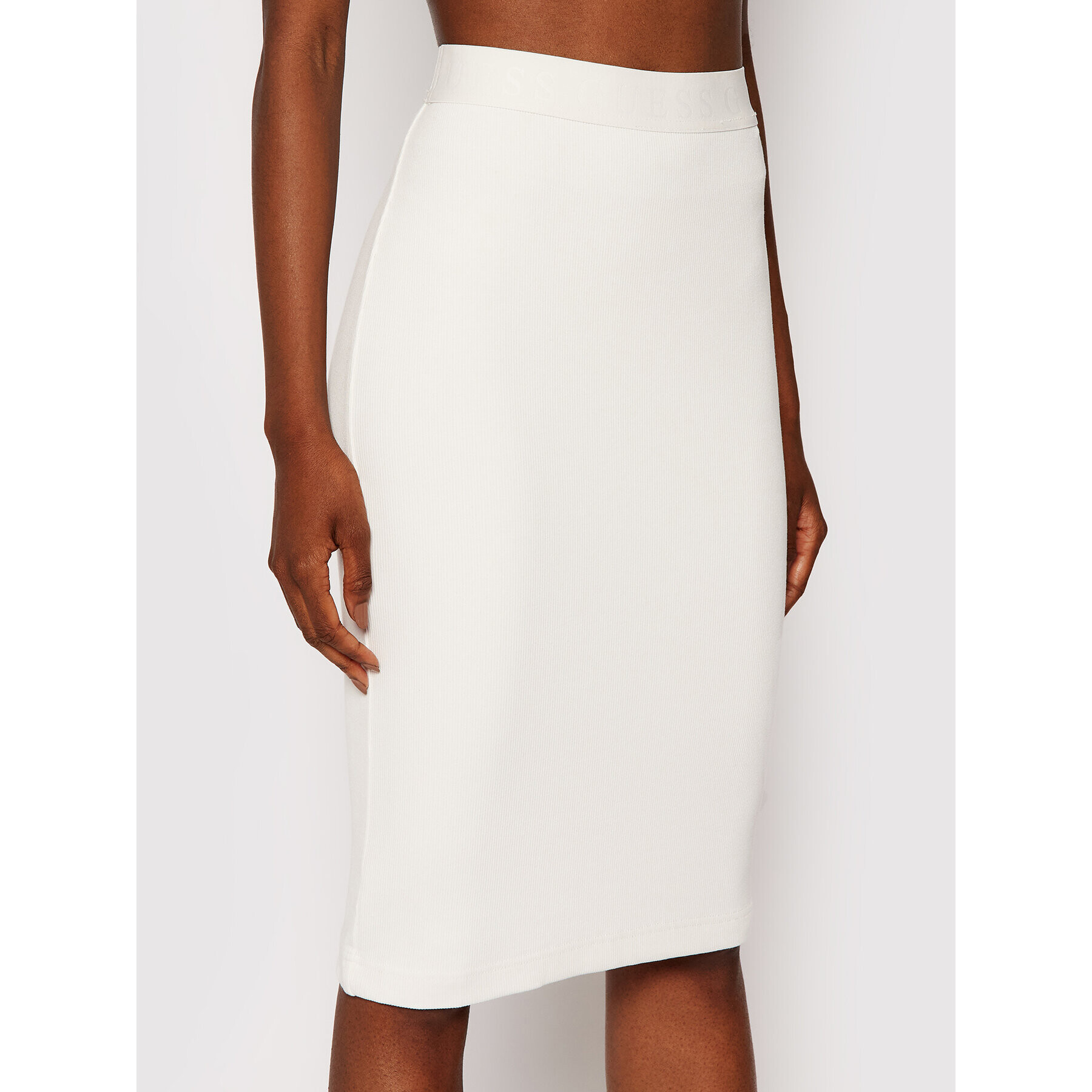 Guess Пола тип молив Amy W1YD98 K8RT2 Бял Slim Fit - Pepit.bg
