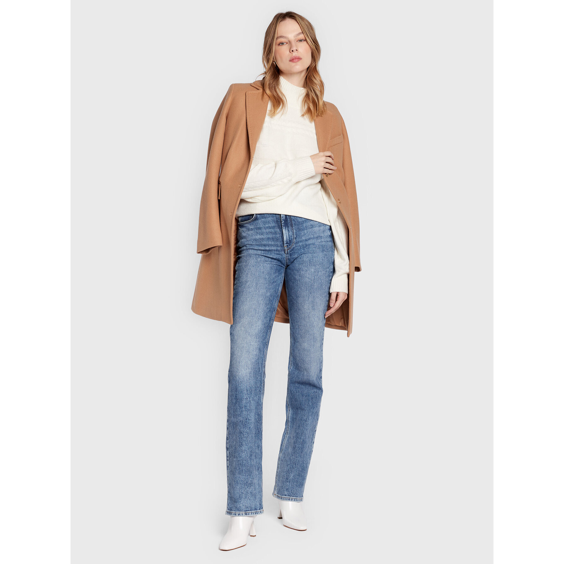 Guess Поло Anne W2BR37 Z2QA0 Бял Regular Fit - Pepit.bg
