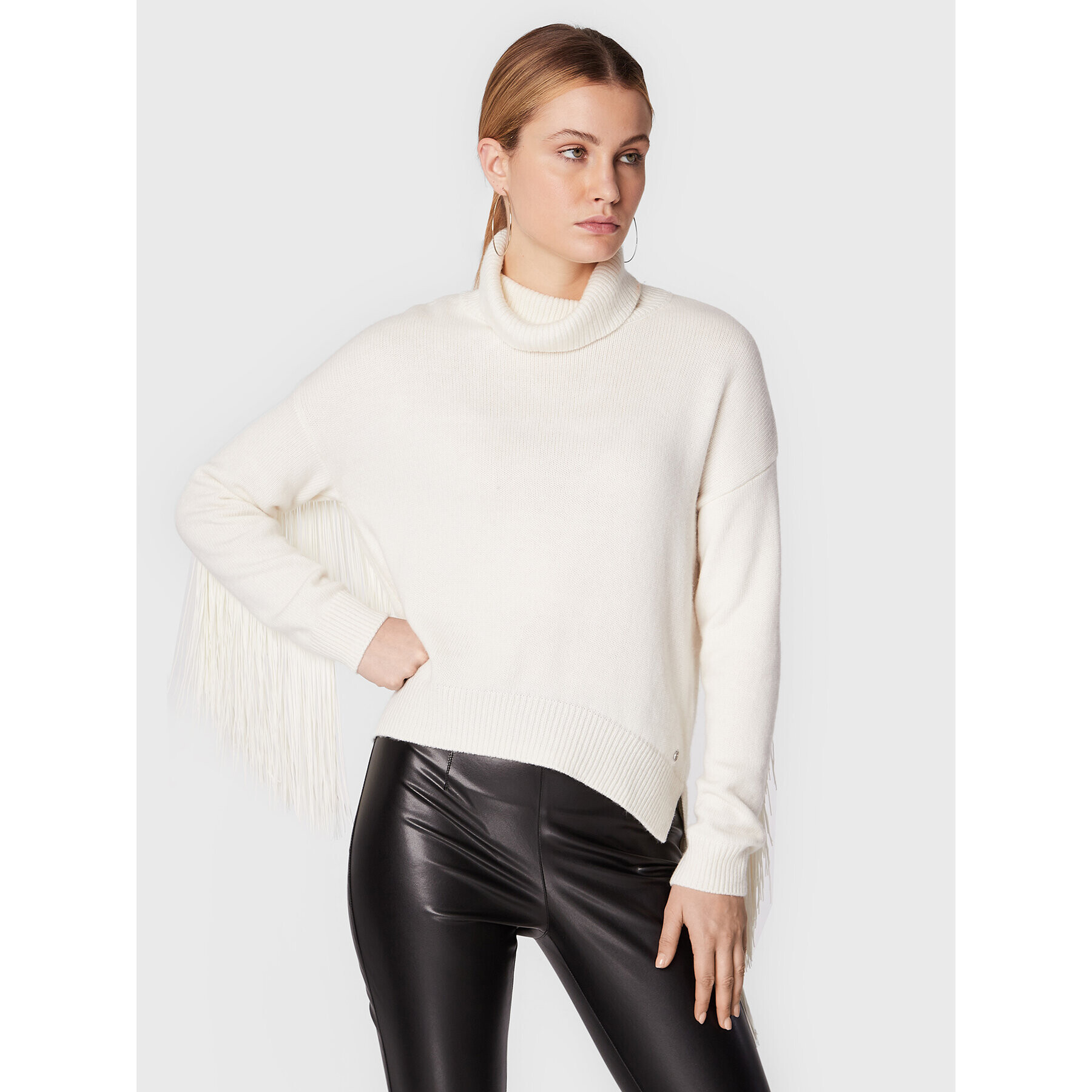 Guess Поло Leonie W2BR32 Z2WX0 Бял Relaxed Fit - Pepit.bg
