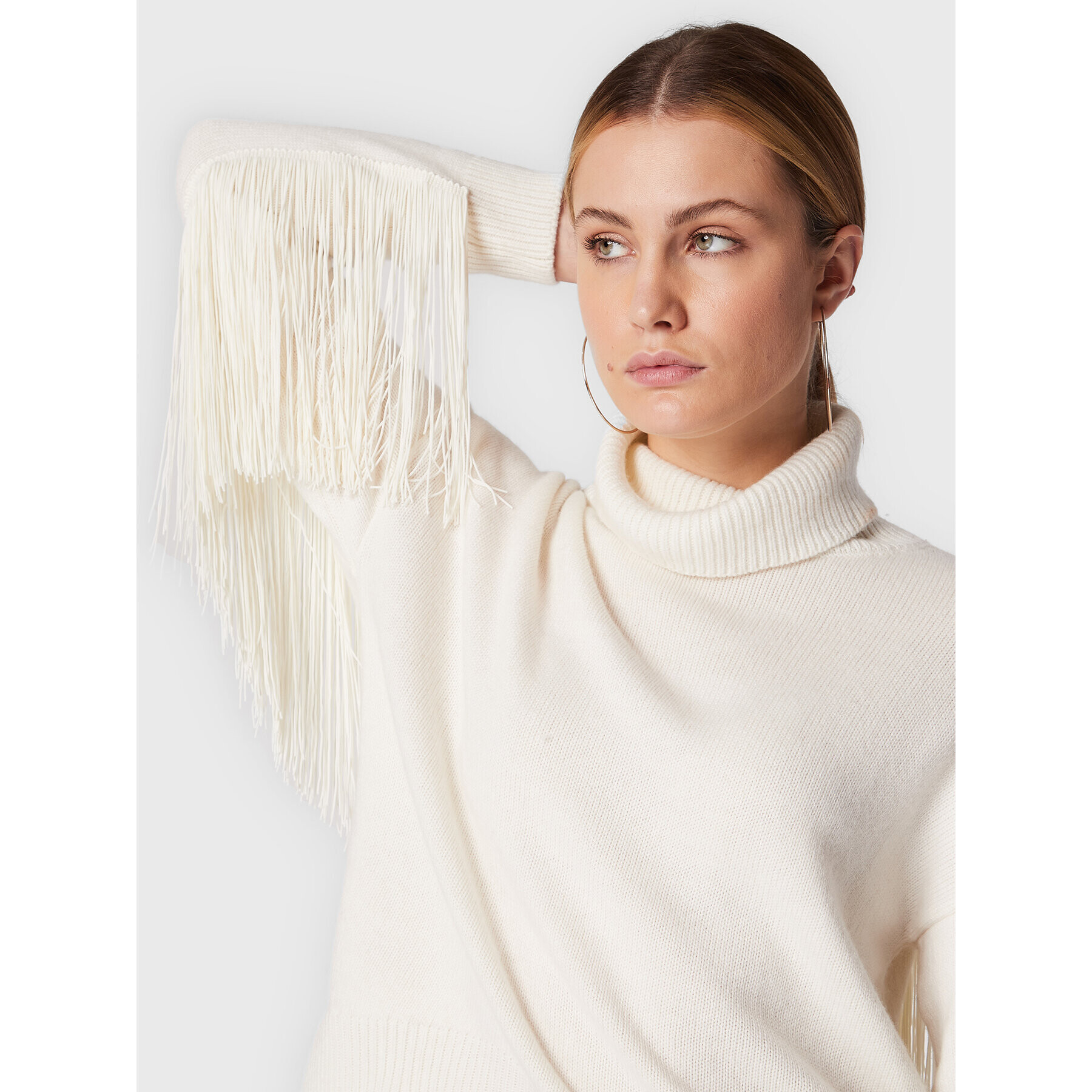 Guess Поло Leonie W2BR32 Z2WX0 Бял Relaxed Fit - Pepit.bg