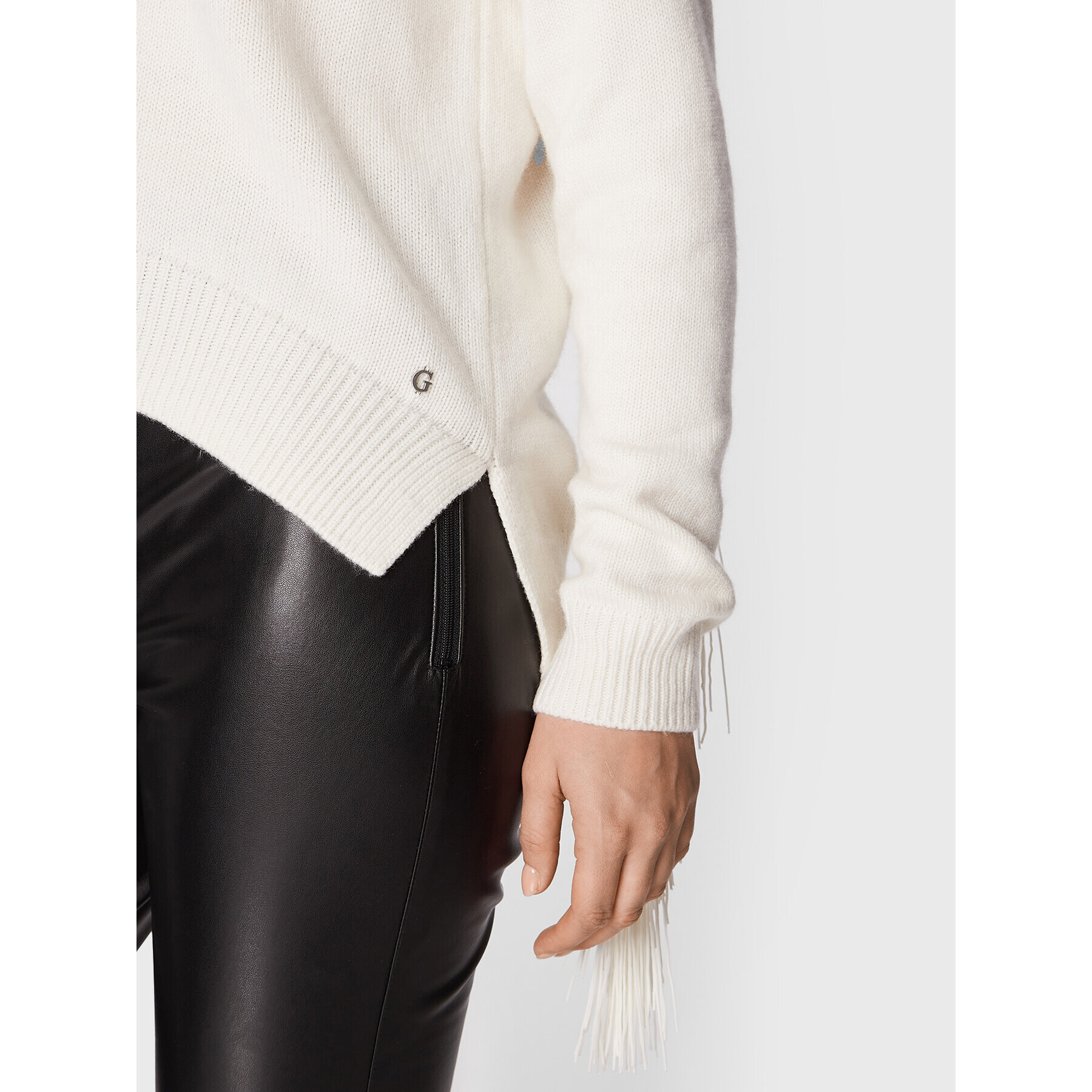 Guess Поло Leonie W2BR32 Z2WX0 Бял Relaxed Fit - Pepit.bg