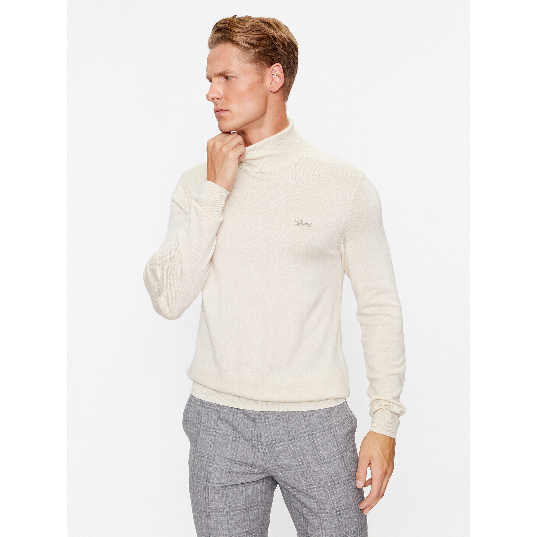 Guess Поло M3BR10 Z3052 Екрю Slim Fit - Pepit.bg