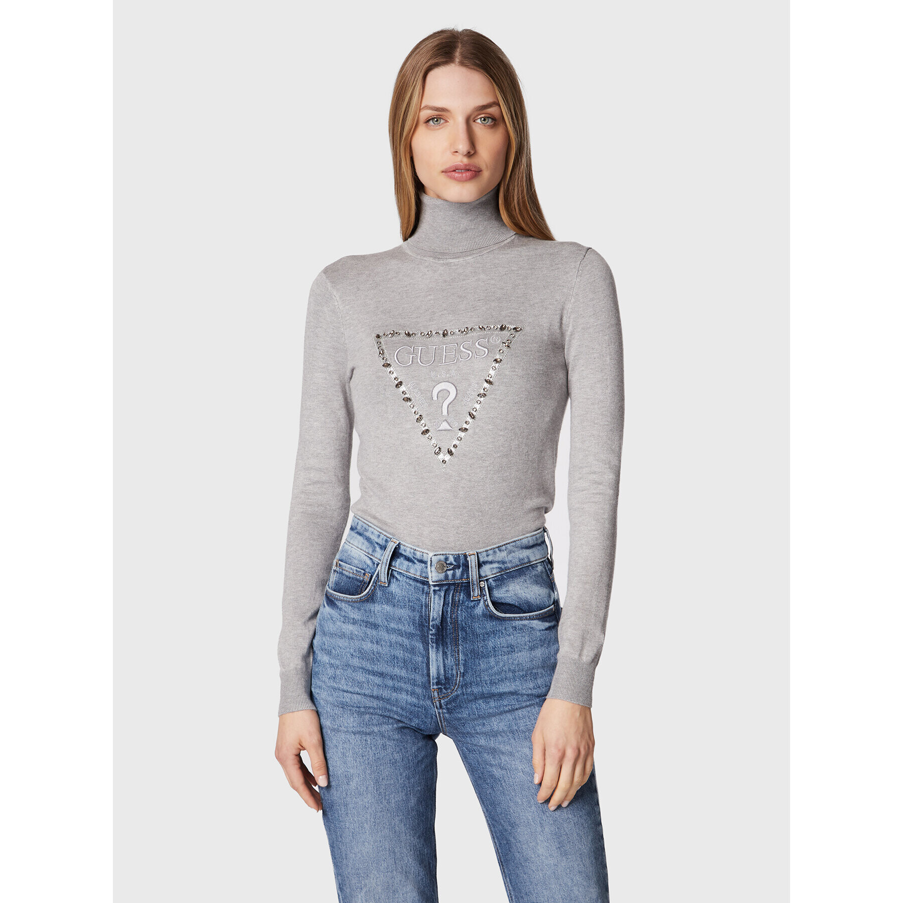 Guess Поло Noemi W2BR50 Z2NQ2 Сив Slim Fit - Pepit.bg