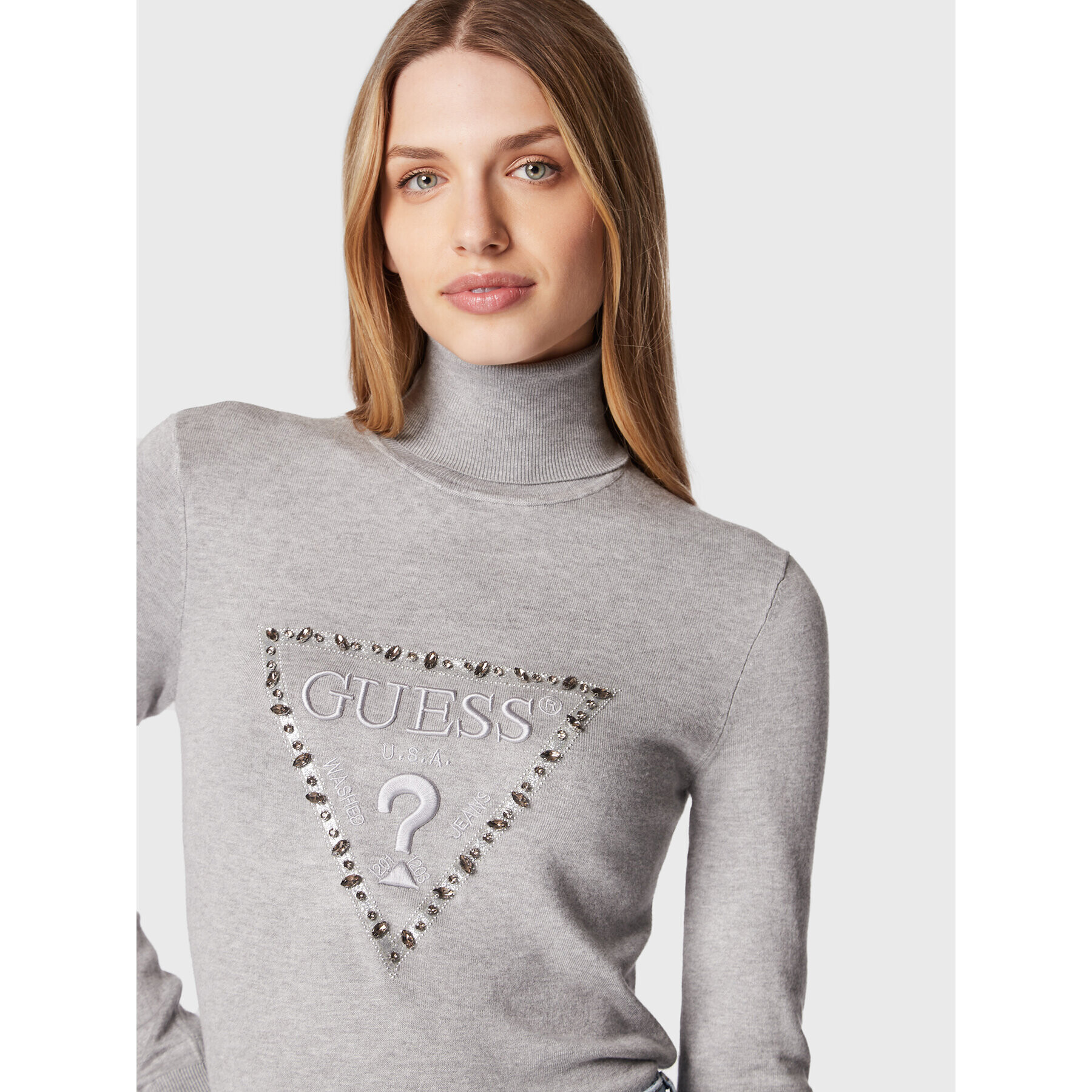 Guess Поло Noemi W2BR50 Z2NQ2 Сив Slim Fit - Pepit.bg