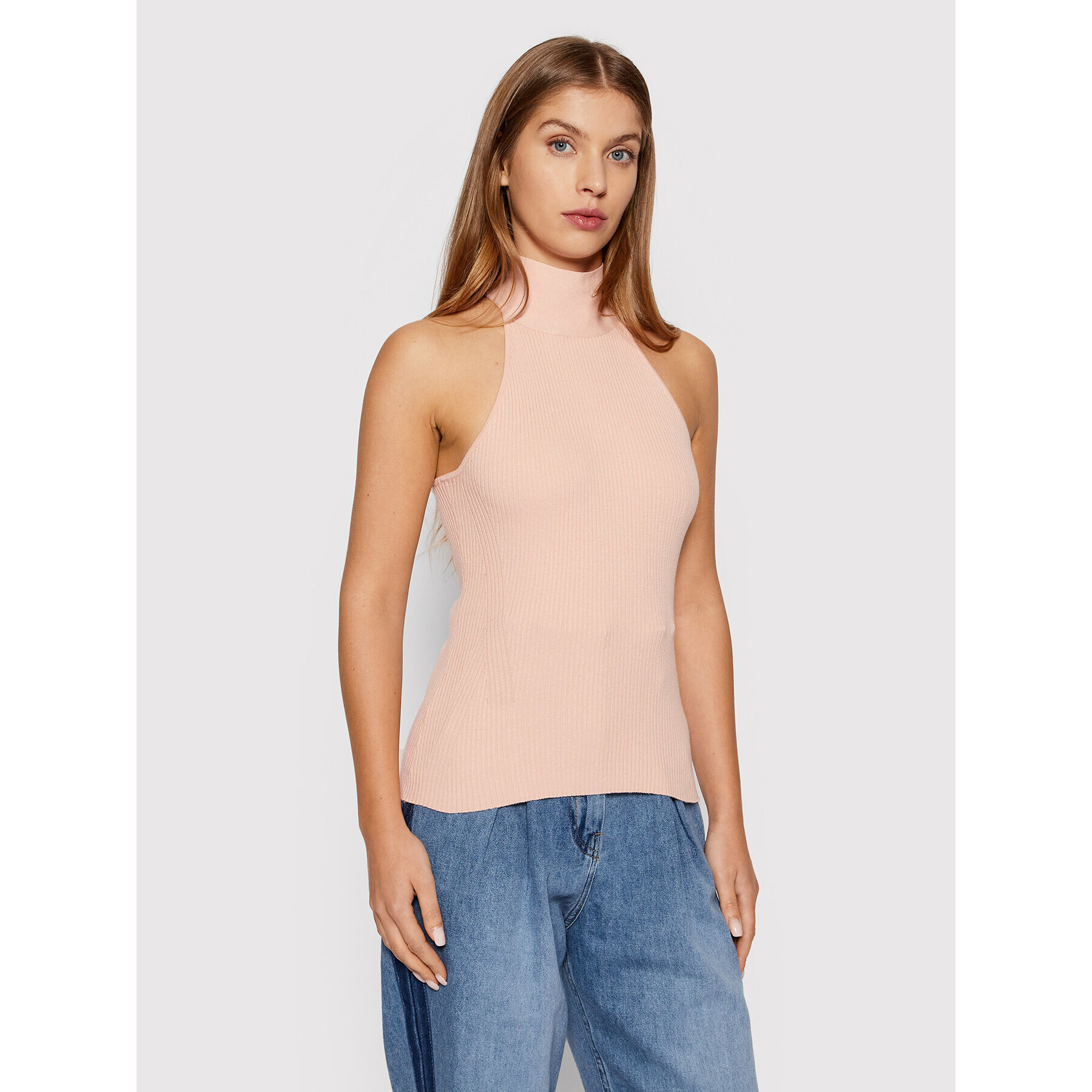Guess Поло W2GR53 Z2Z70 Розов Slim Fit - Pepit.bg