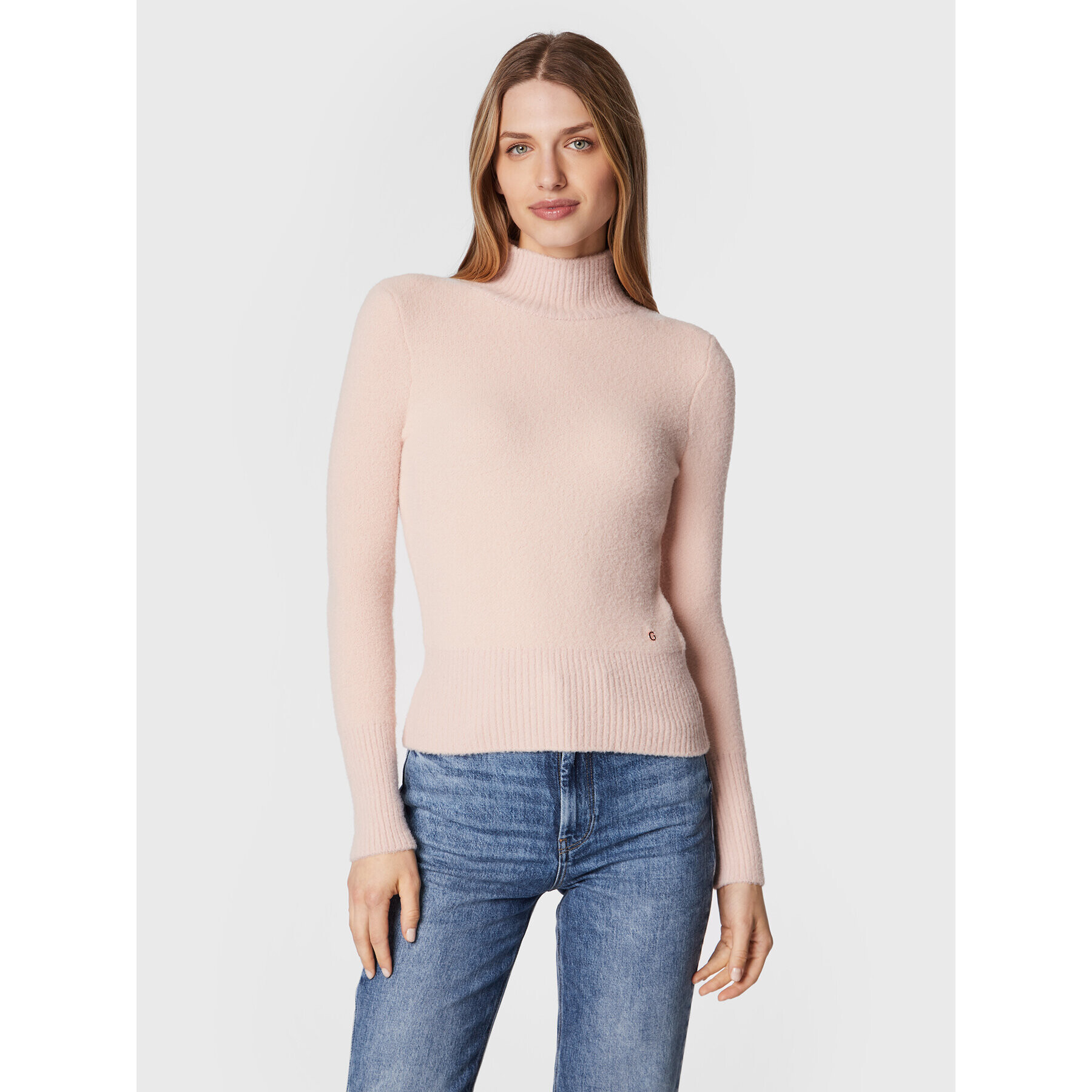Guess Поло W2RR17 Z2YA0 Розов Slim Fit - Pepit.bg