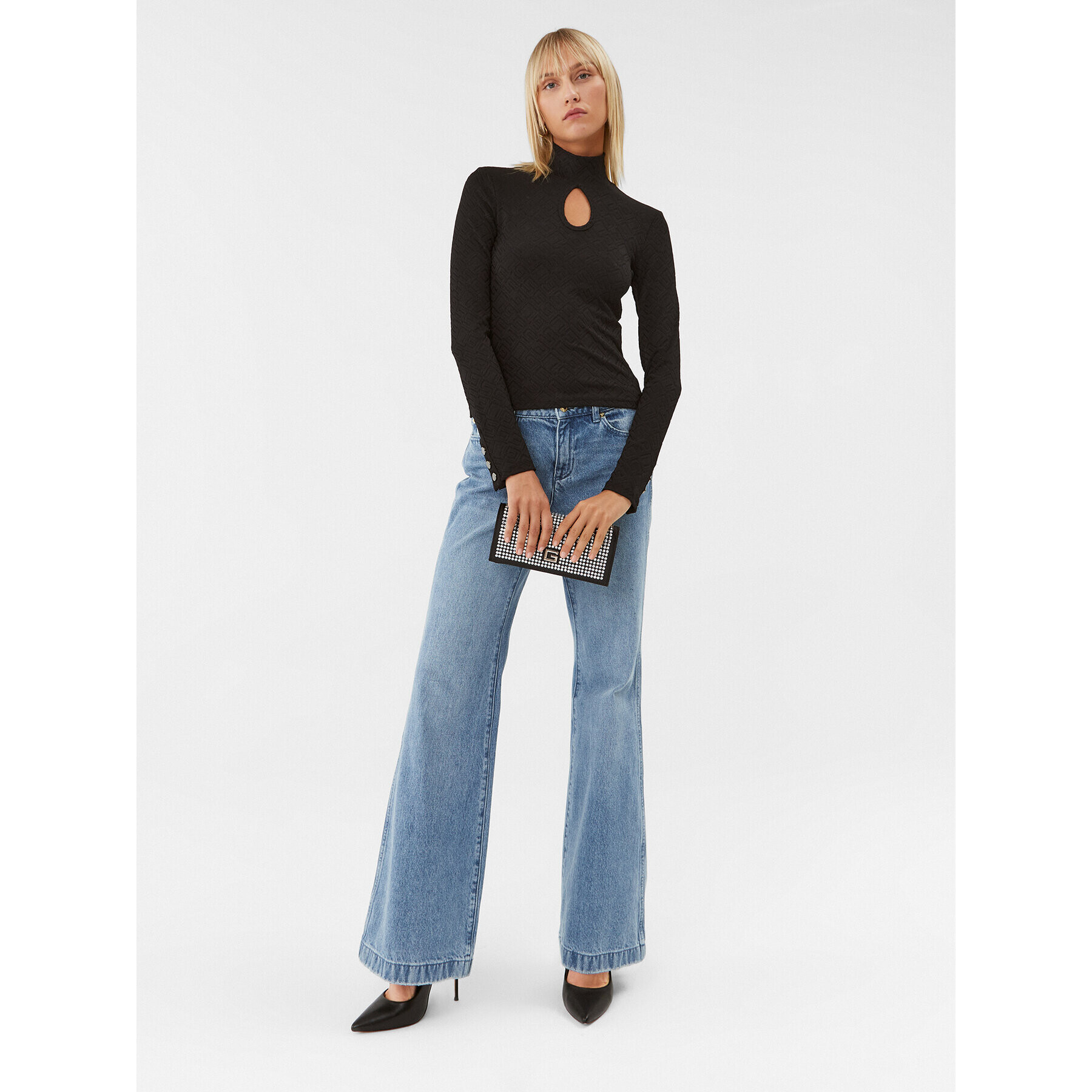 Guess Поло W3BP30 KBYN0 Черен Slim Fit - Pepit.bg