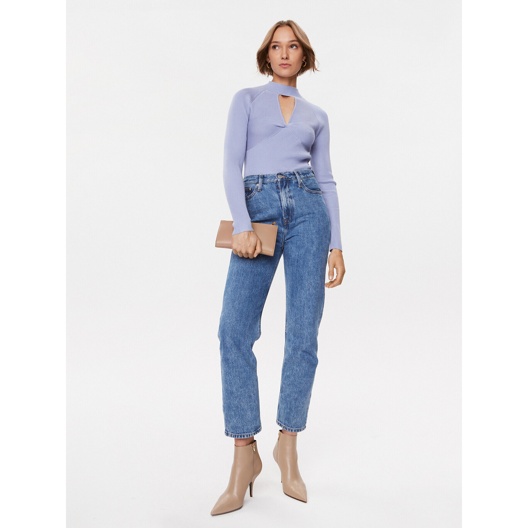 Guess Поло W3BR21 Z2YK2 Виолетов Slim Fit - Pepit.bg