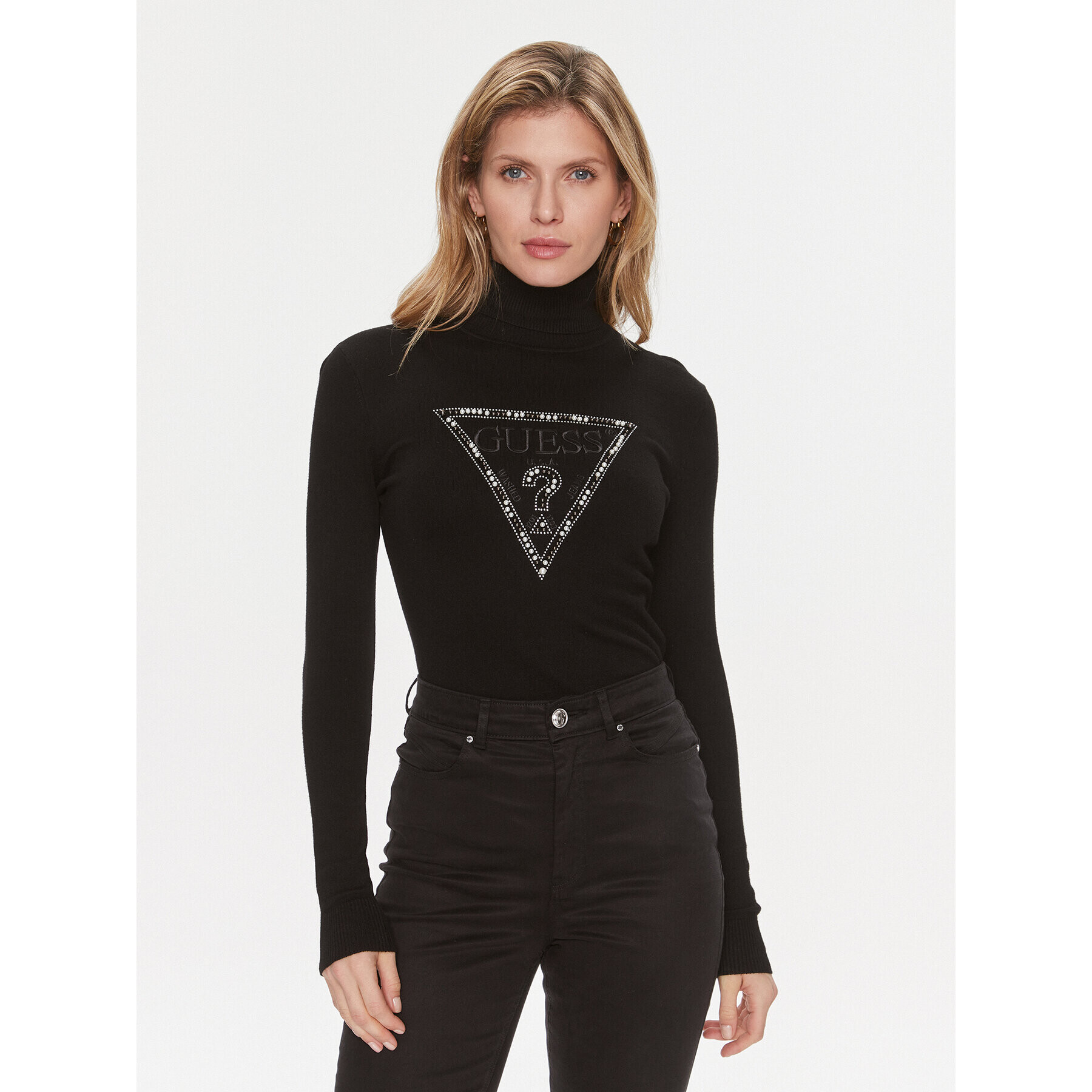 Guess Поло W3BR23 Z2NQ2 Черен Regular Fit - Pepit.bg