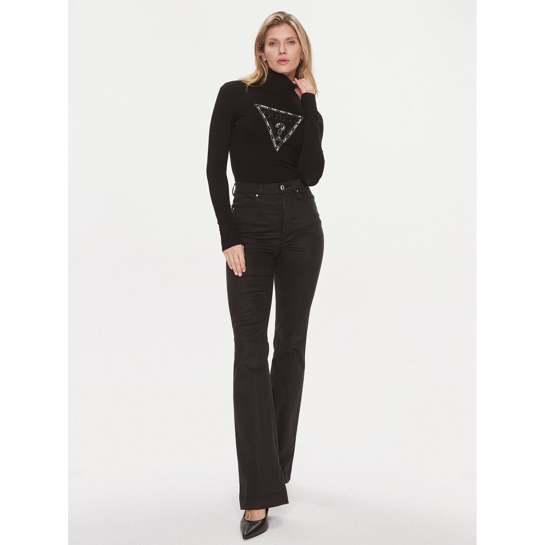 Guess Поло W3BR23 Z2NQ2 Черен Regular Fit - Pepit.bg