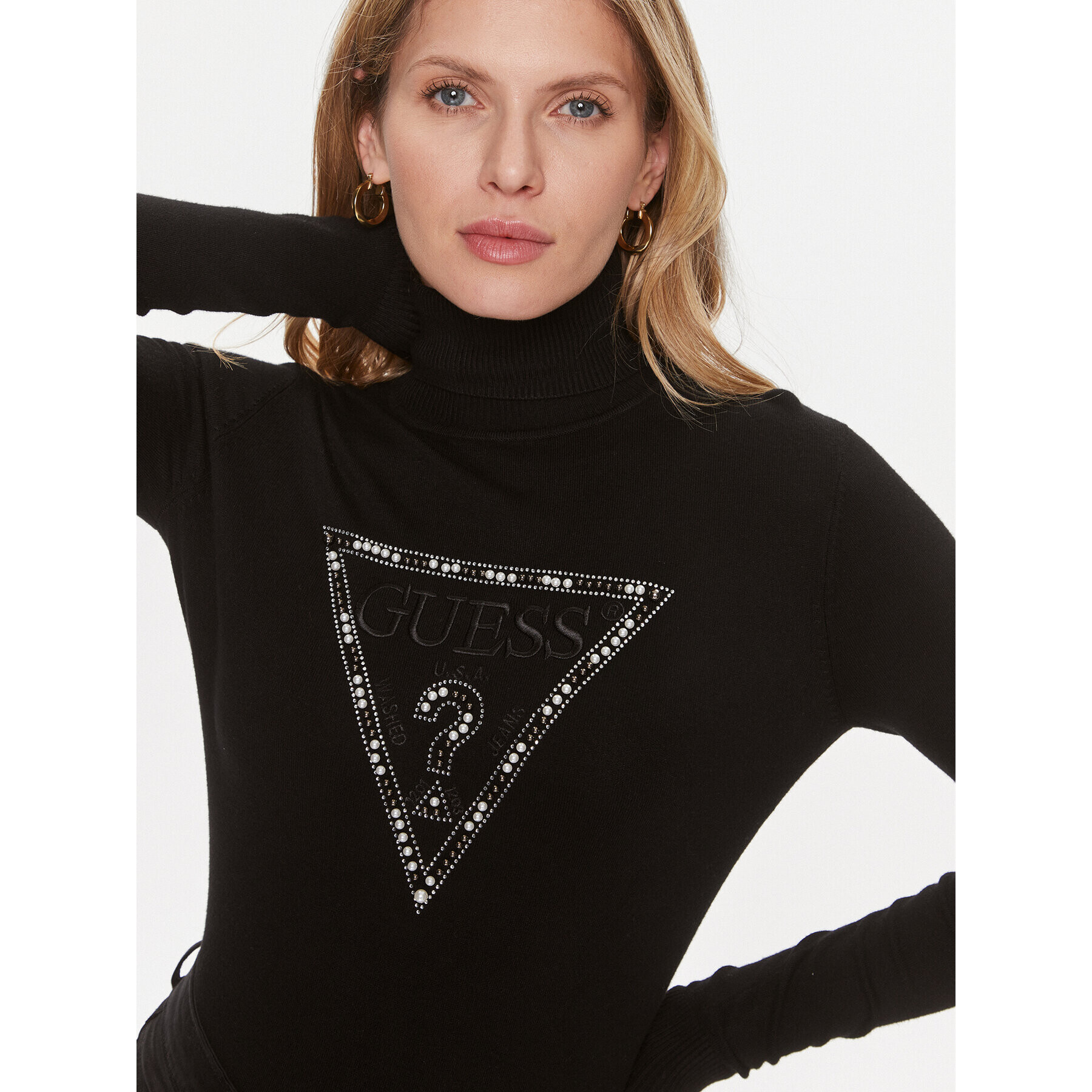 Guess Поло W3BR23 Z2NQ2 Черен Regular Fit - Pepit.bg