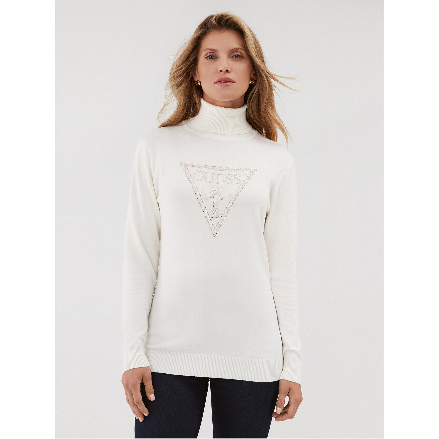 Guess Поло W3BR23 Z2NQ2 Екрю Regular Fit - Pepit.bg