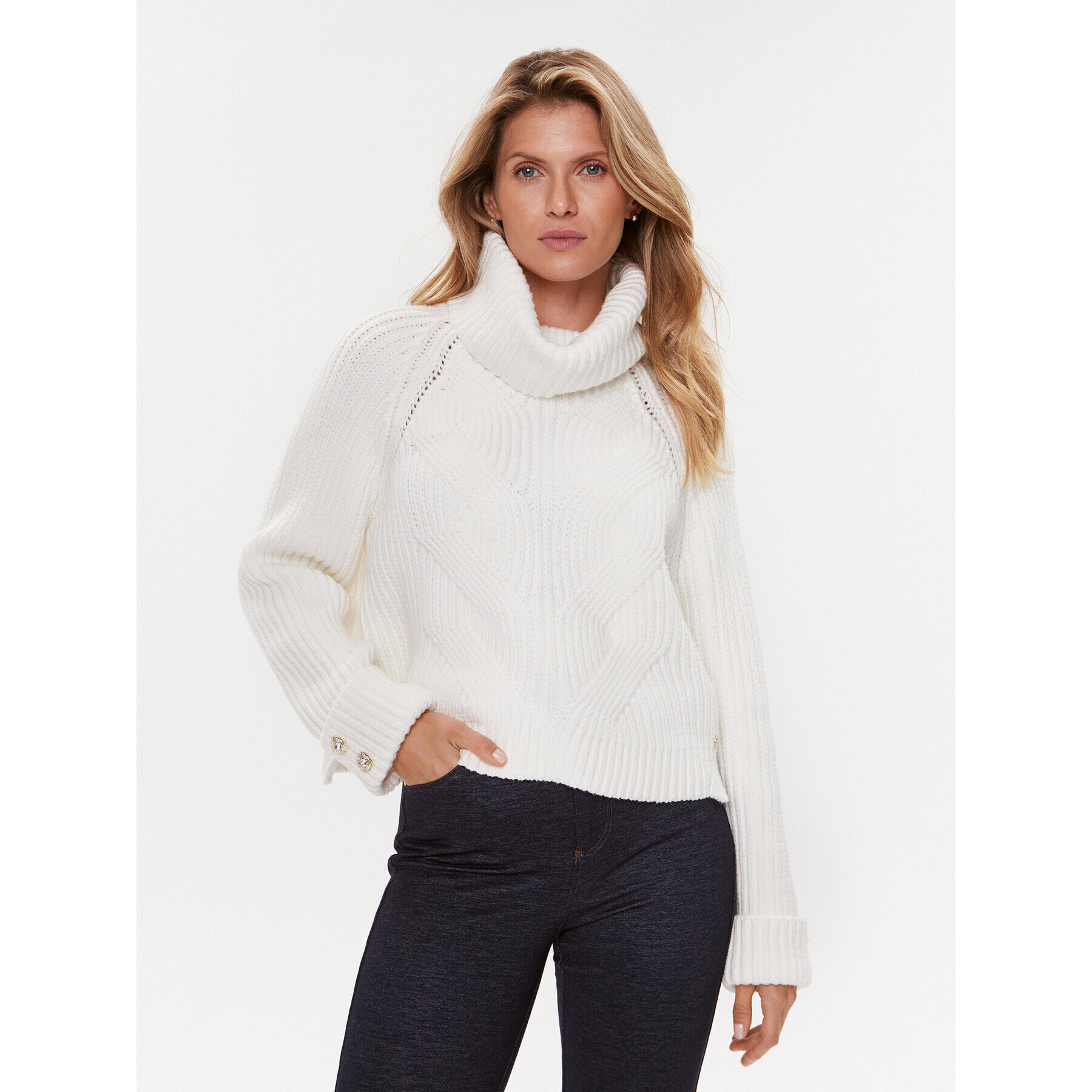 Guess Поло W3BR44 Z3962 Бял Regular Fit - Pepit.bg